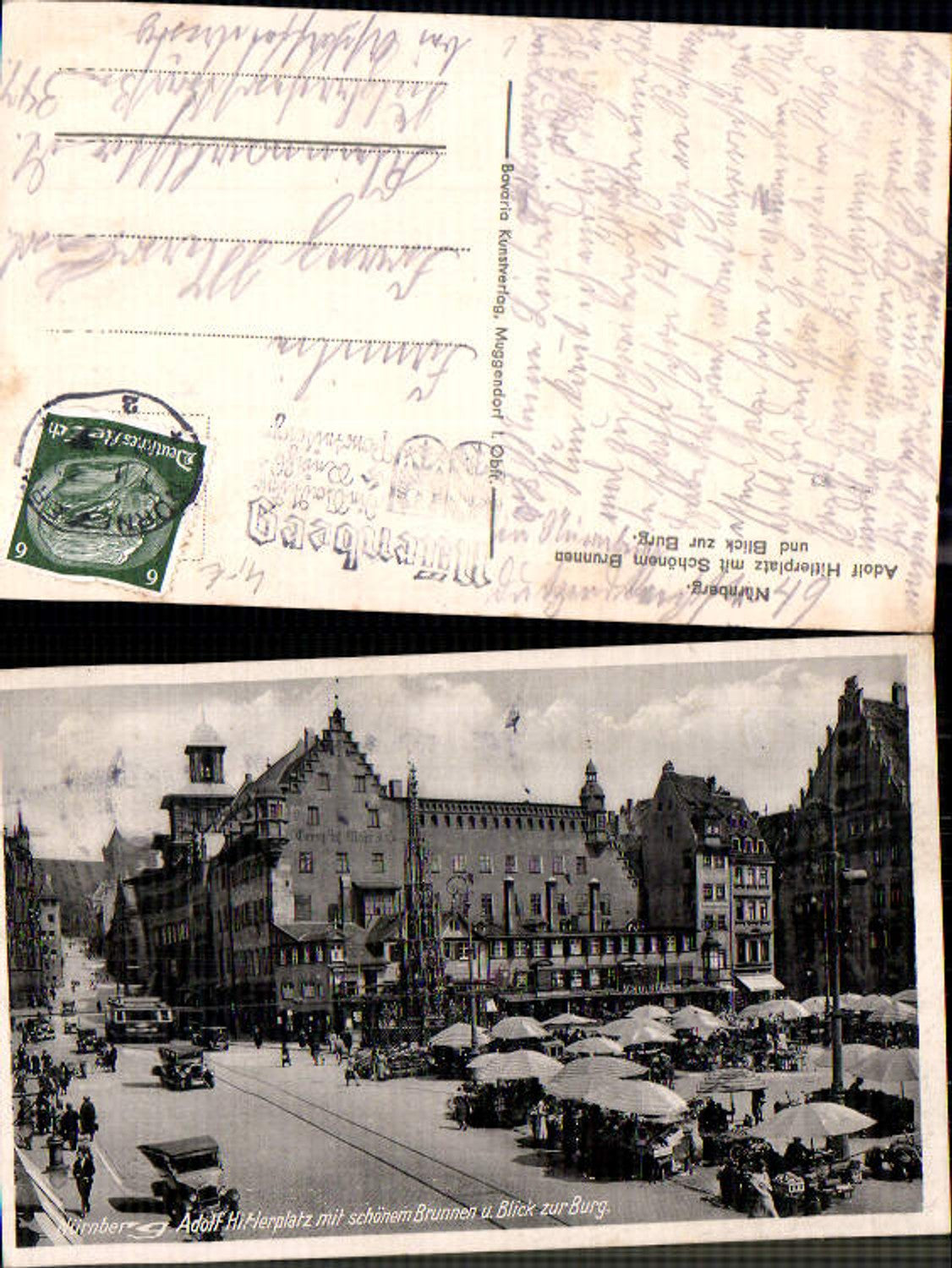 706054 Nuremberg Fountain Market 1940