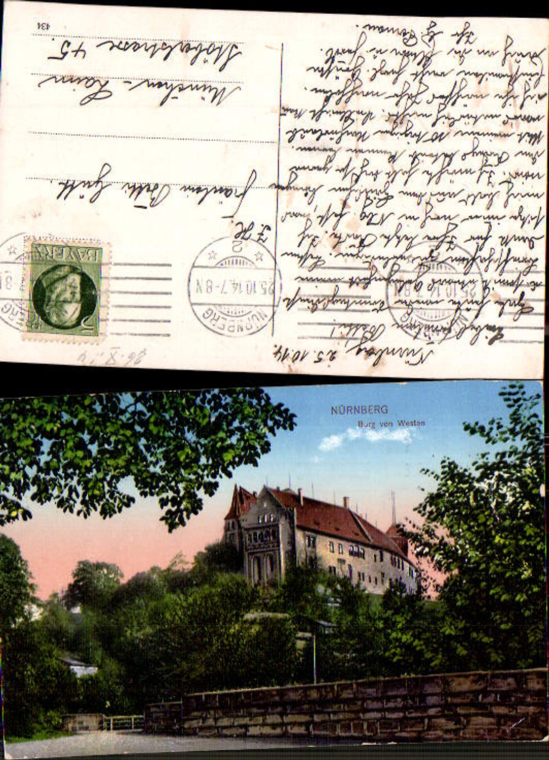 706074 Nürnberg Burg von Westen gel Laim München