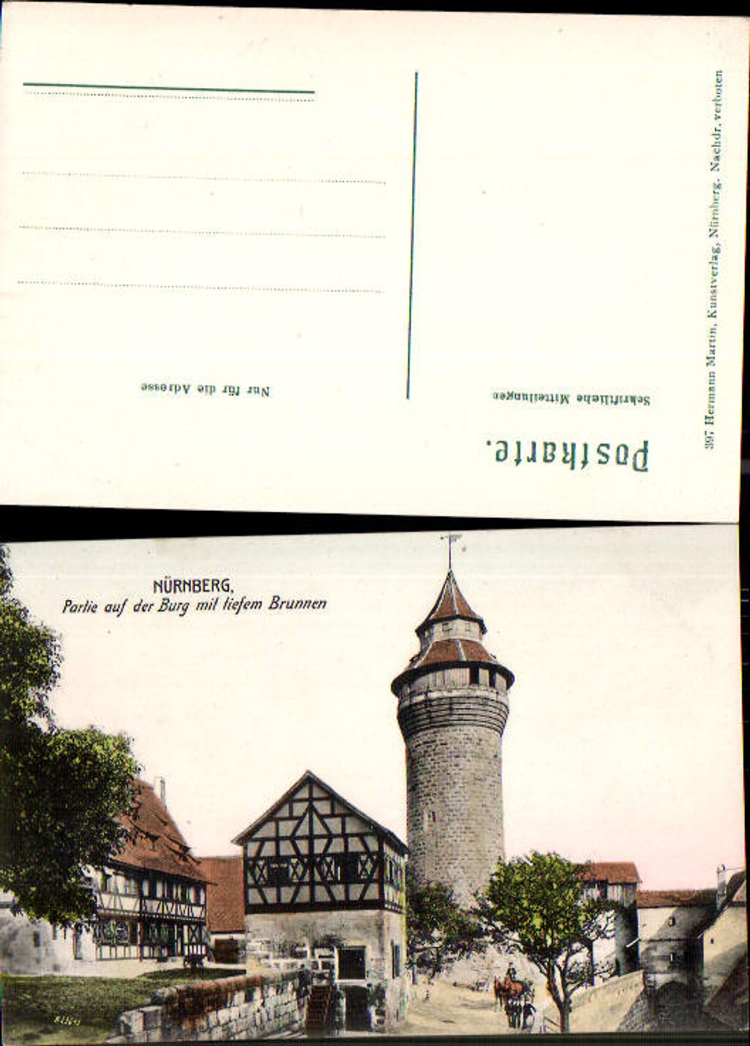 706088 Nürnberg Partie auf der Burg Brunnen Turm