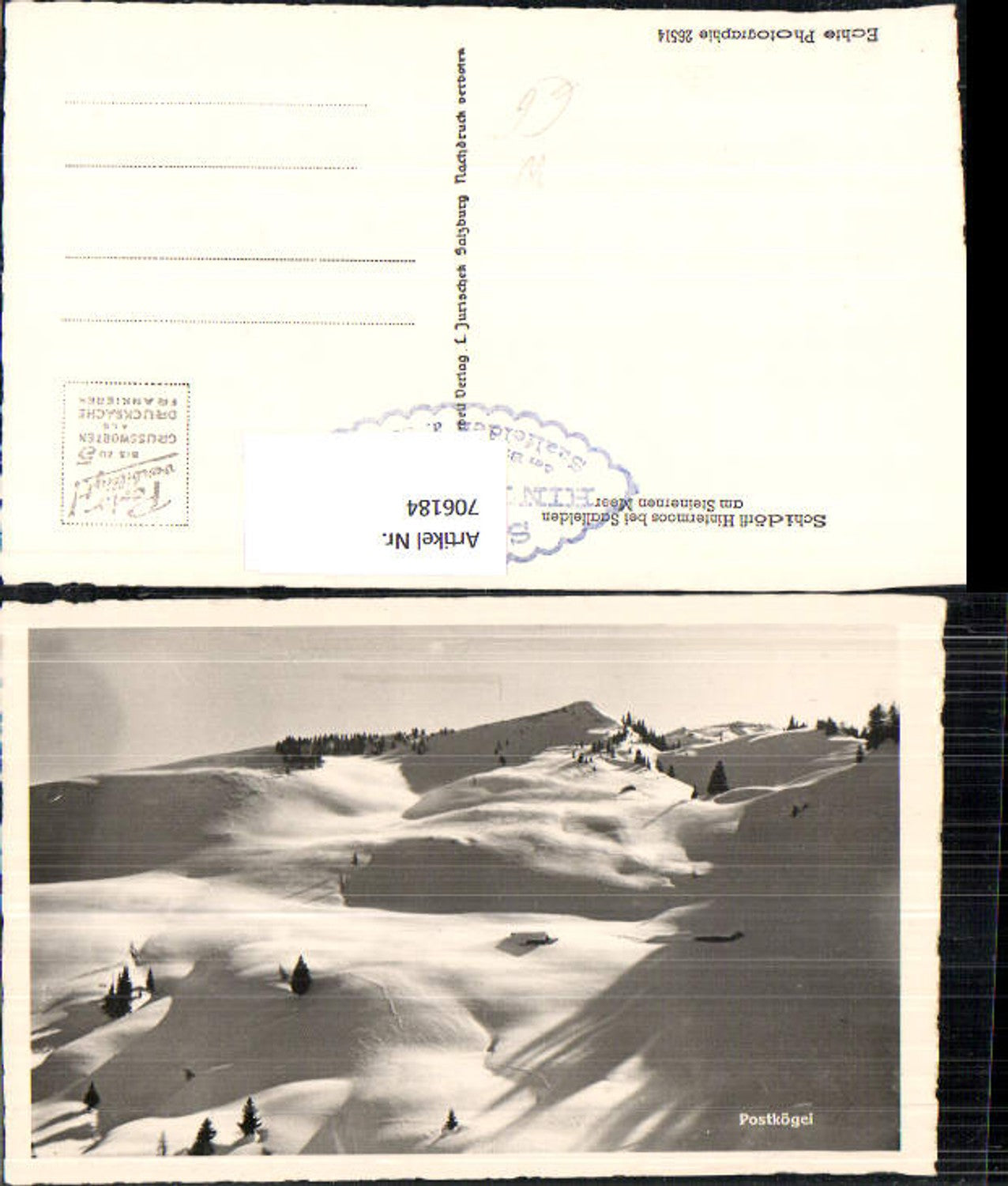706184 Foto AK Hintermoos b. Saalfelden a. Steinernen Meer