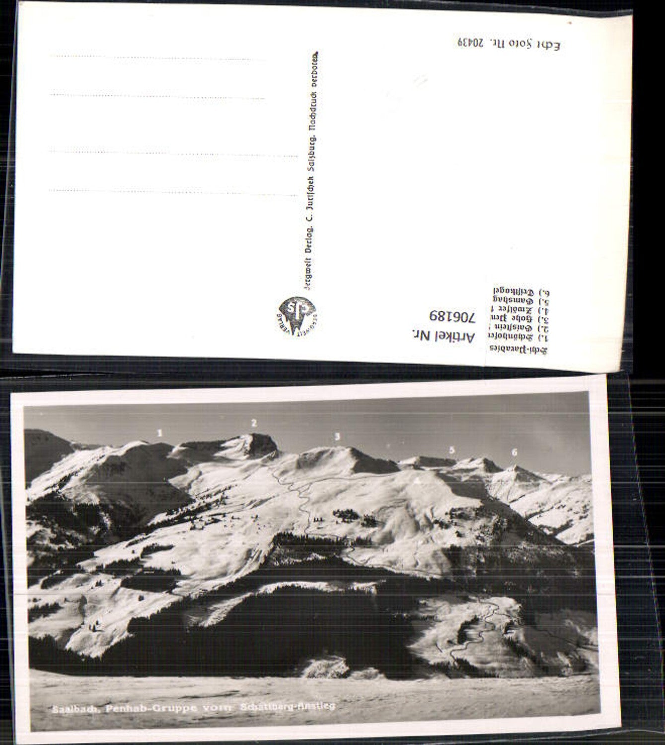 706189 Foto AK Saalbach-Hinterglemm Penhab-Gruppe vom Schattberg-Anstieg