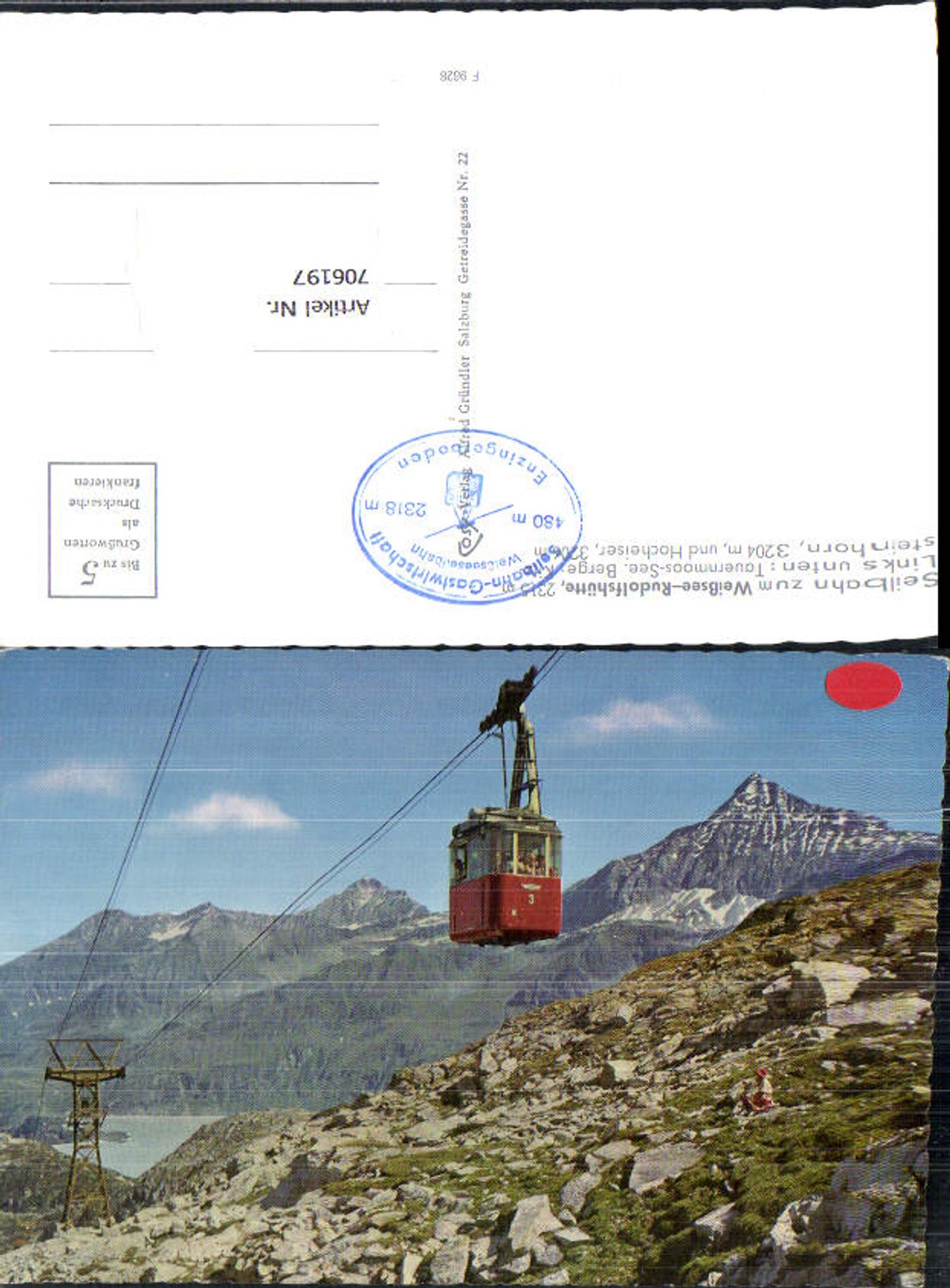 706197 Weißsee-Rudolfshütte Seilbahn Enzingerboden Uttendorf