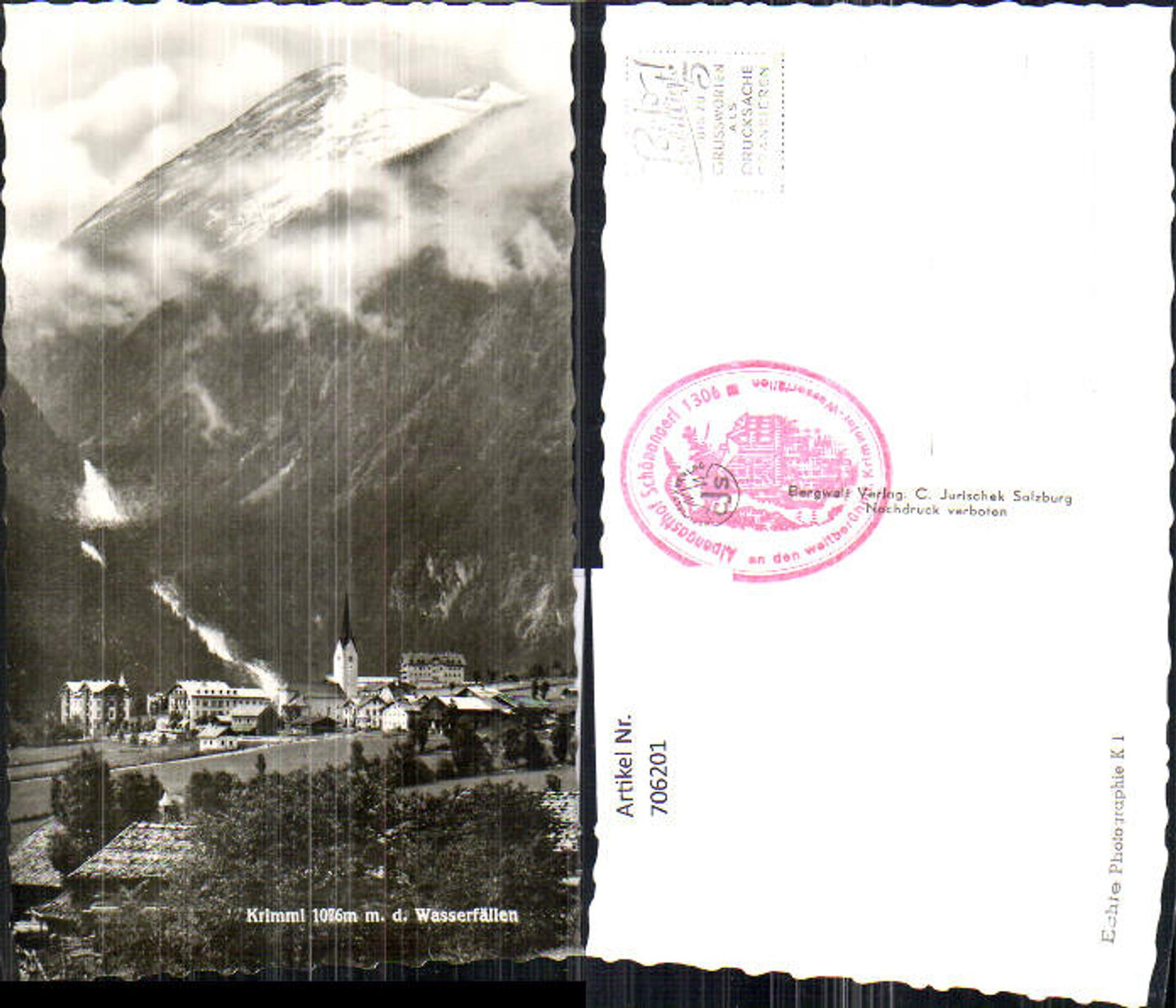 706201 Foto AK Krimml m. d. Wasserfällen