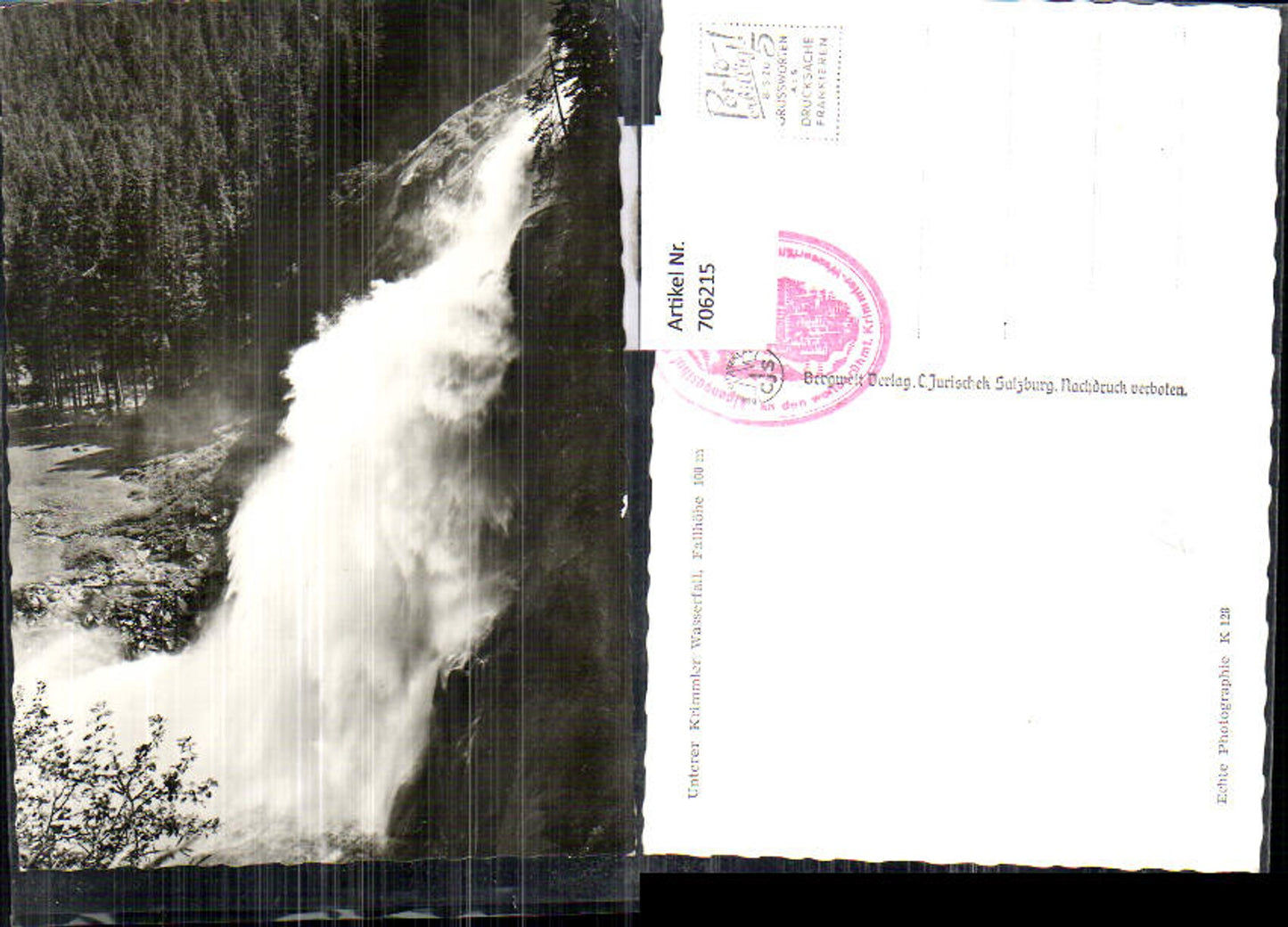 706215 Foto AK Krimml Unterer Krimmler Wasserfall