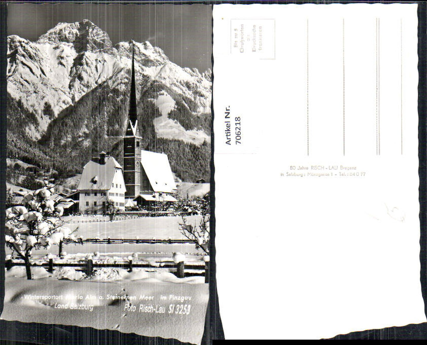 706218 Maria Alm a. Steinernen Meer Pinzgau Winteransicht pub Risch-Lau SI 3253