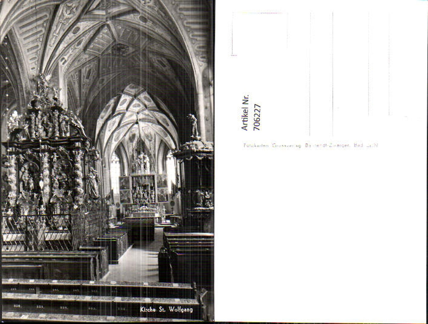 706227 Foto AK St Wolfgang im Salzkammergut Kirche Inneres
