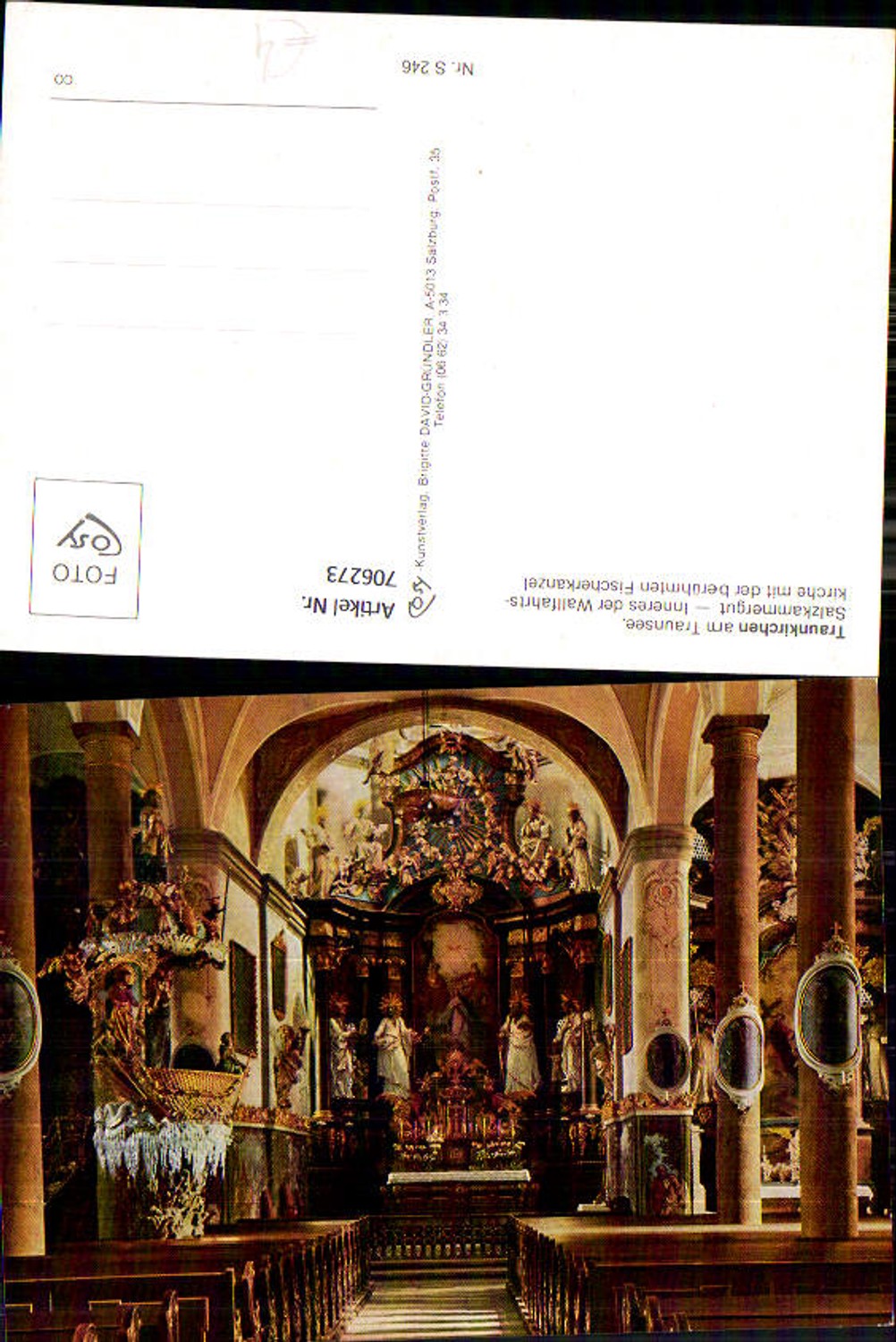 706273 Traunkirchen am Traunsee Salzkammergut Inneres d. Wallfahrtskirche