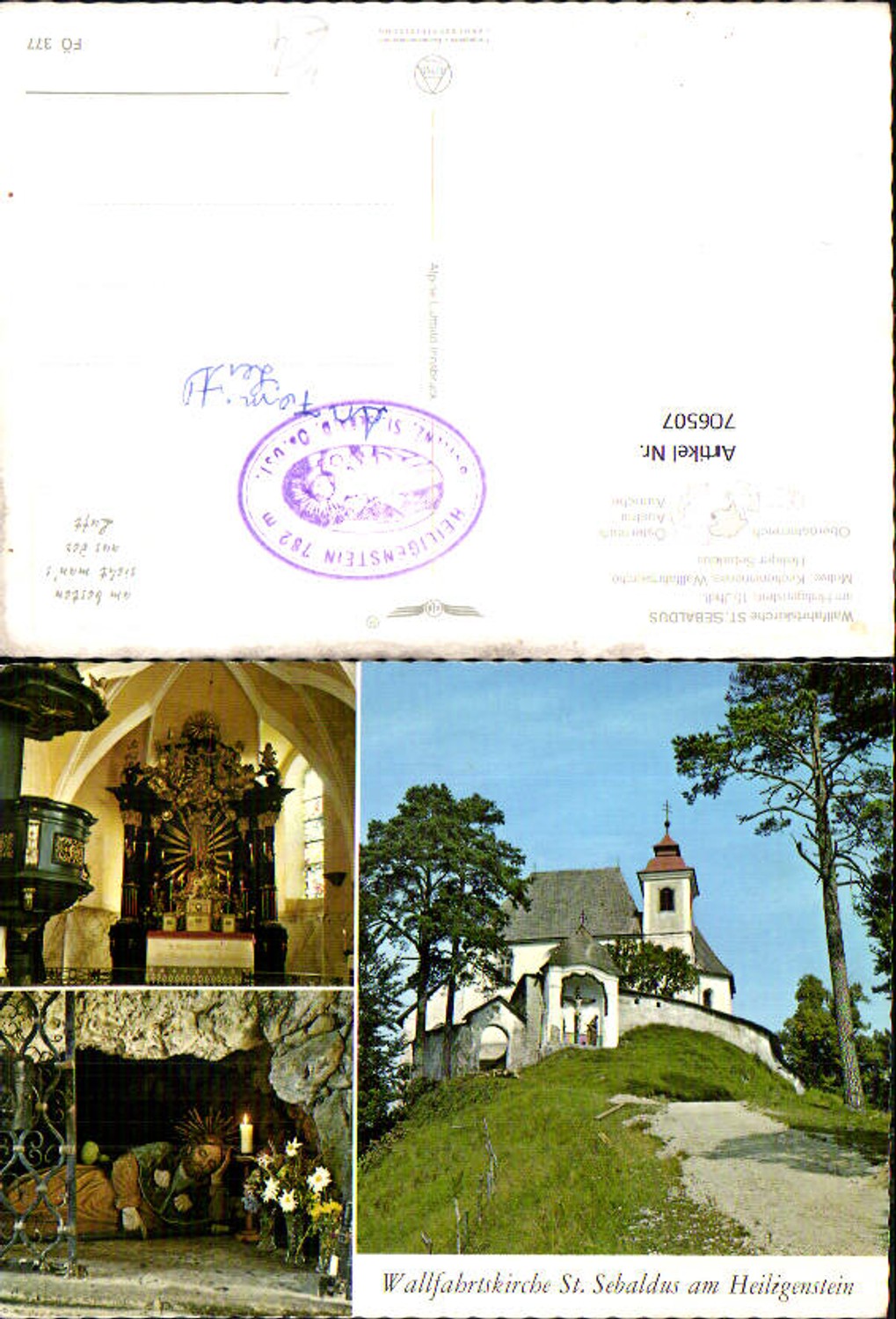 706507 Mehrbild AK Wallfahrtskirche St Sebaldus a. Heiligenstein Gaflenz St Sebald
