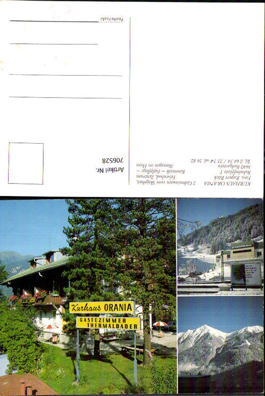 706528 Mehrbild AK Bad Gastein Badgastein Kurhaus Orania Stubnerkogelbahn