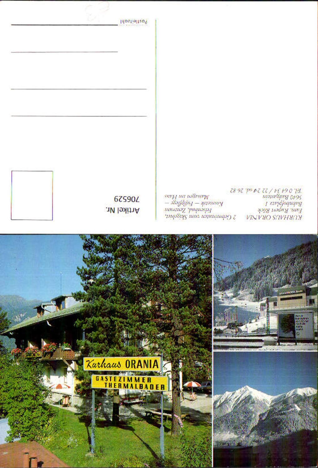 706529 Mehrbild AK Bad Gastein Badgastein Kurhaus Orania Stubnerkogelbahn