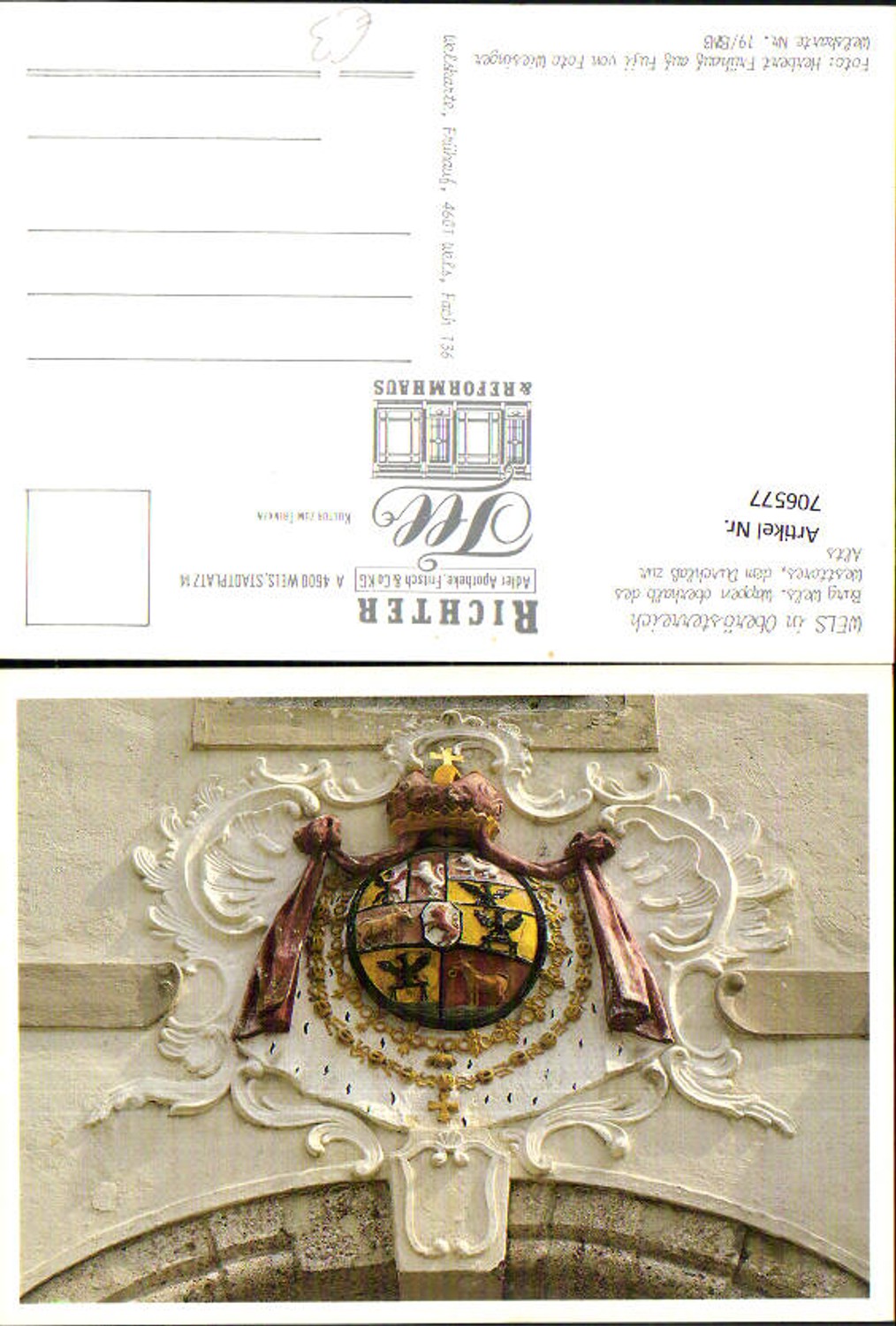 706577 Wels Burg Wels Westtor Wappen