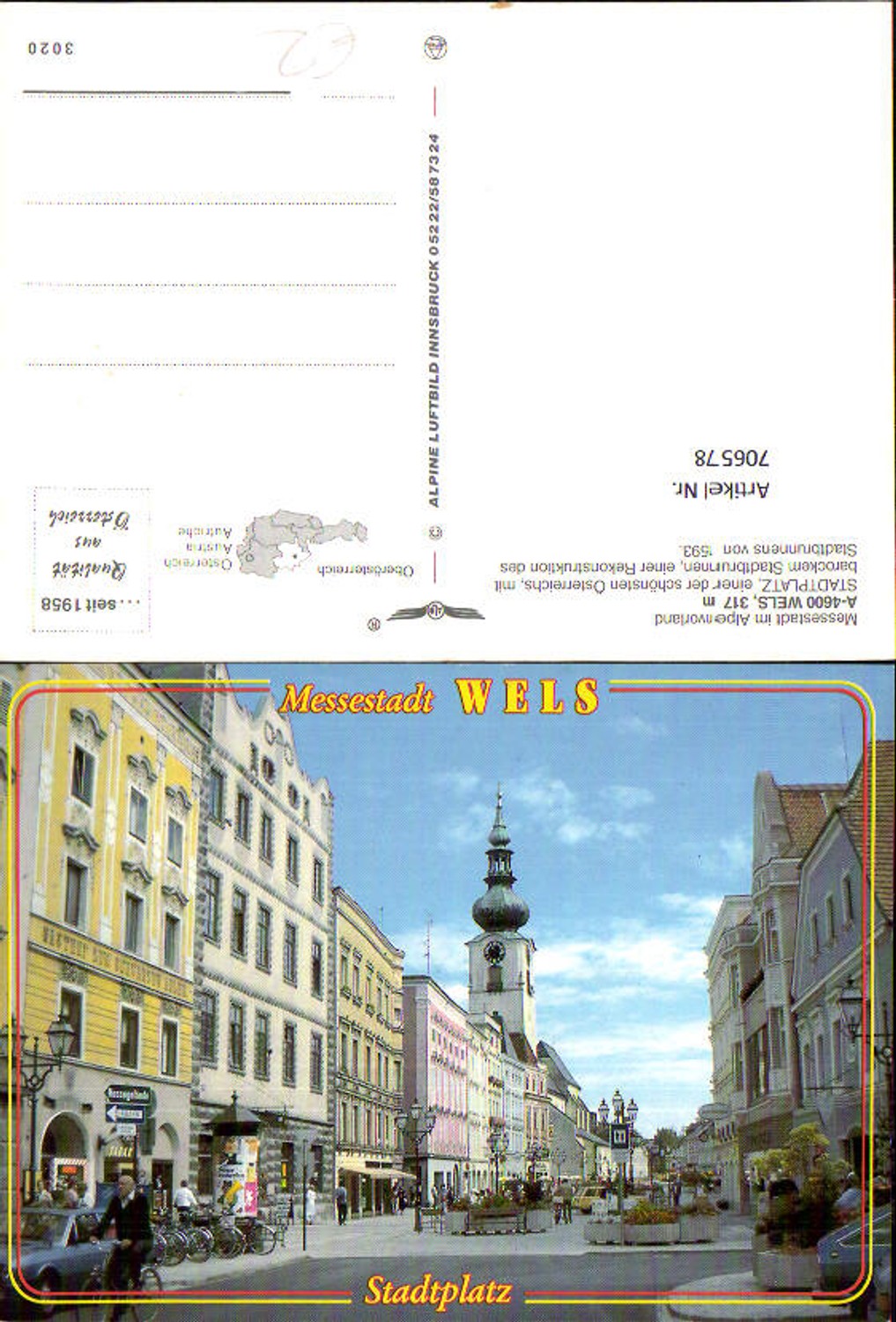 706578 Wels Stadtplatz Litfaßsäule