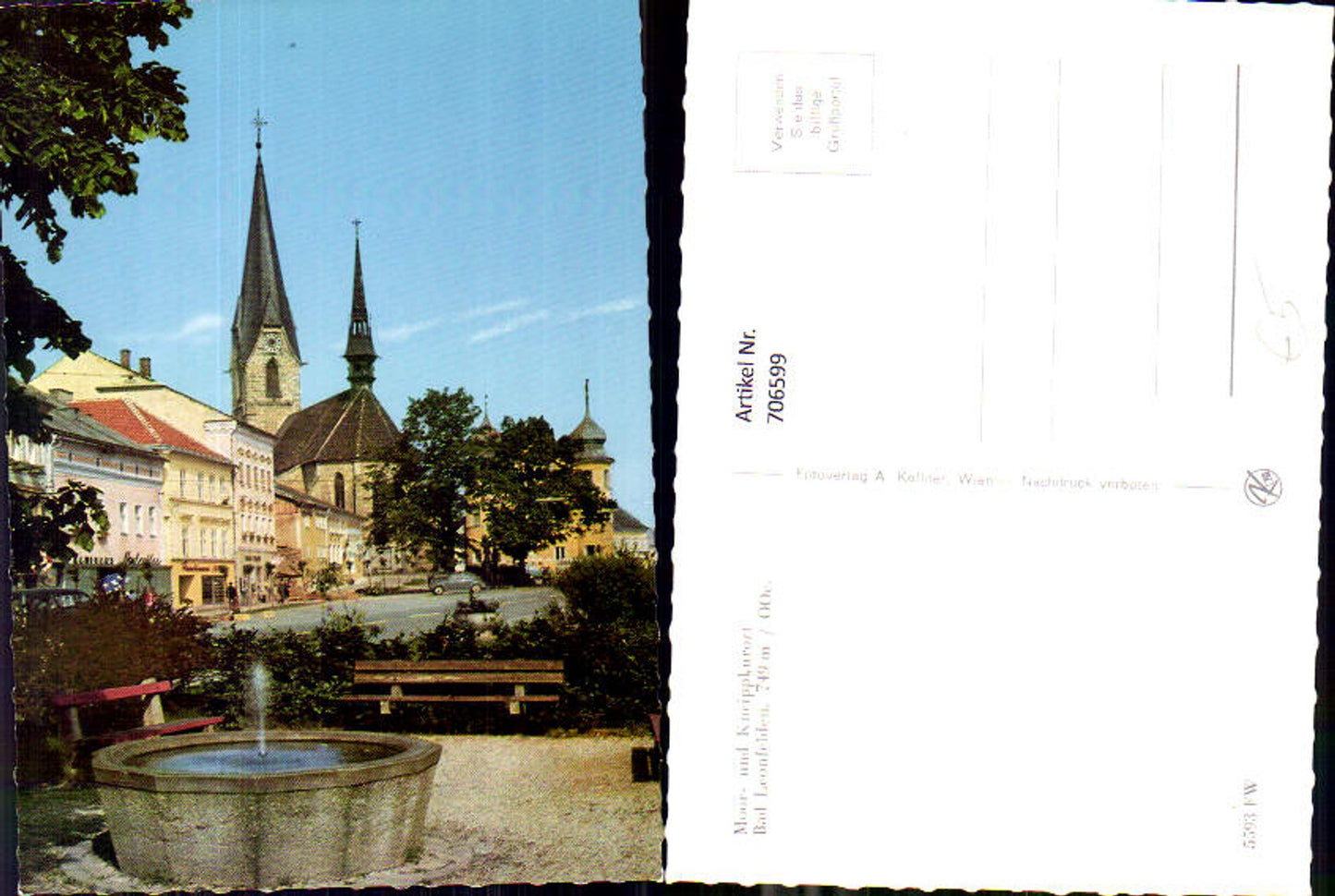 706599 Bad Leonfelden Ansicht Platz mit Brunnen