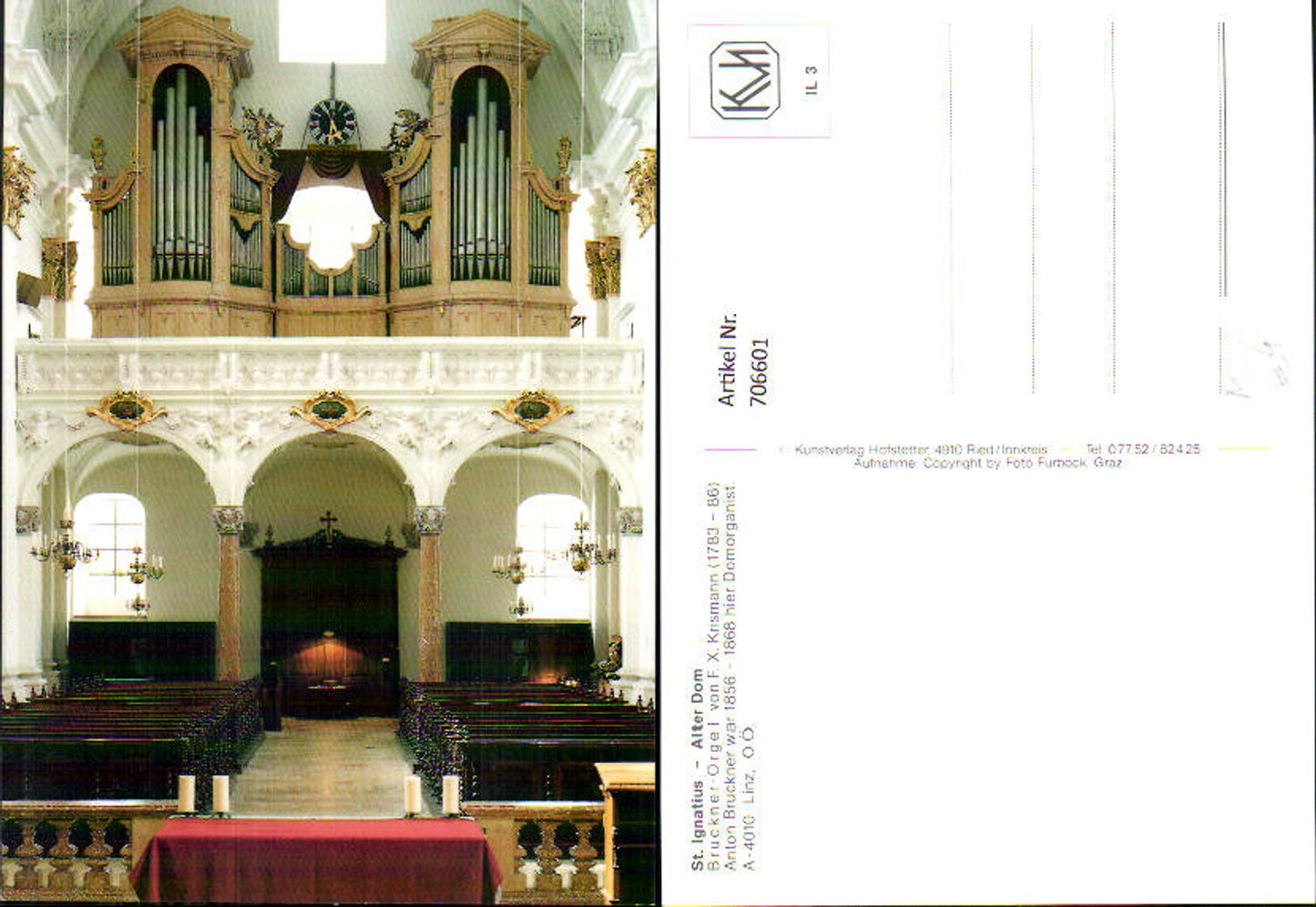 706601 Linz St Ignatius Alter Dom Bruckner Orgel Innenansicht