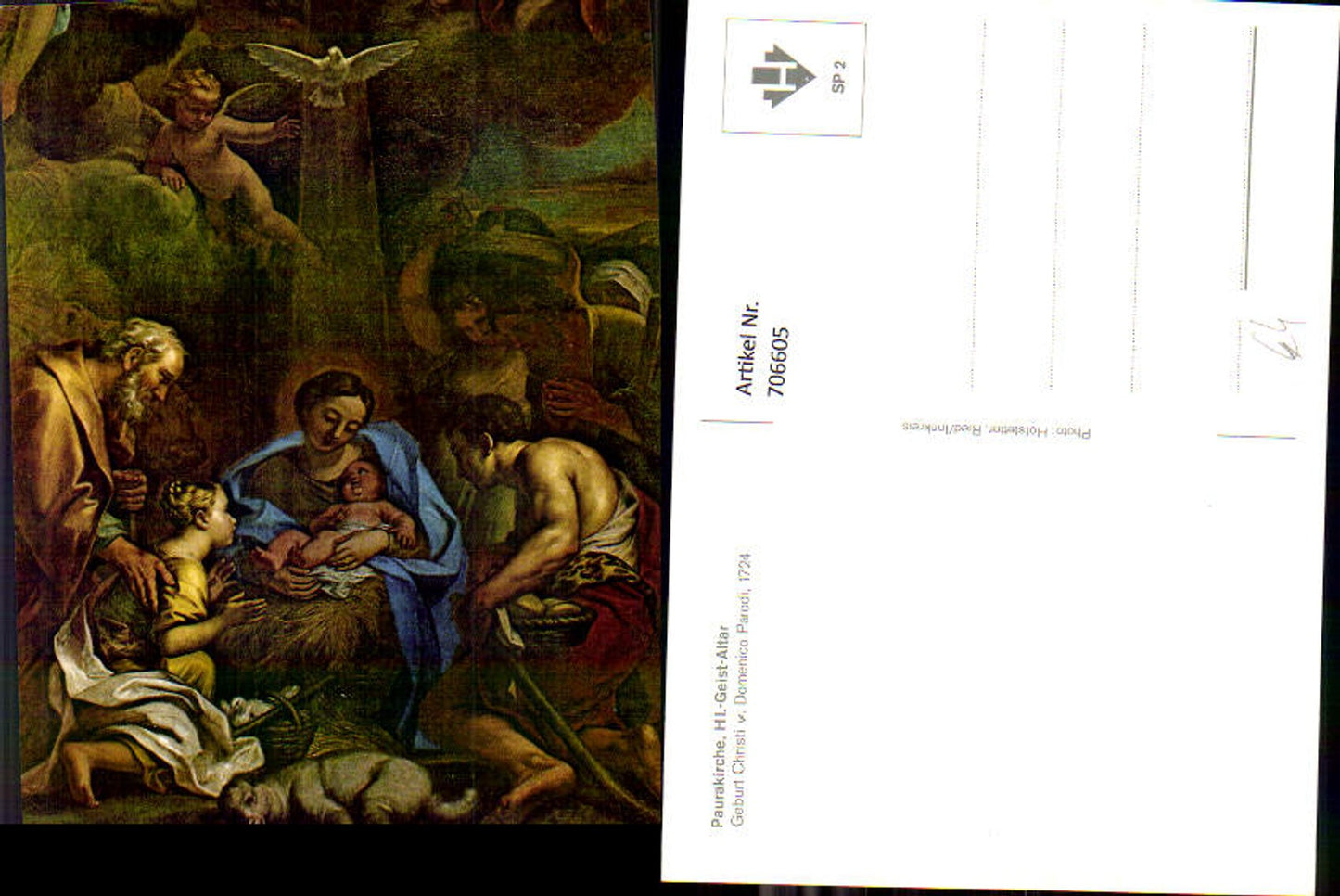 706605 Stadl-Paura Paurakirche Hl.-Geist-Altar Detailansicht