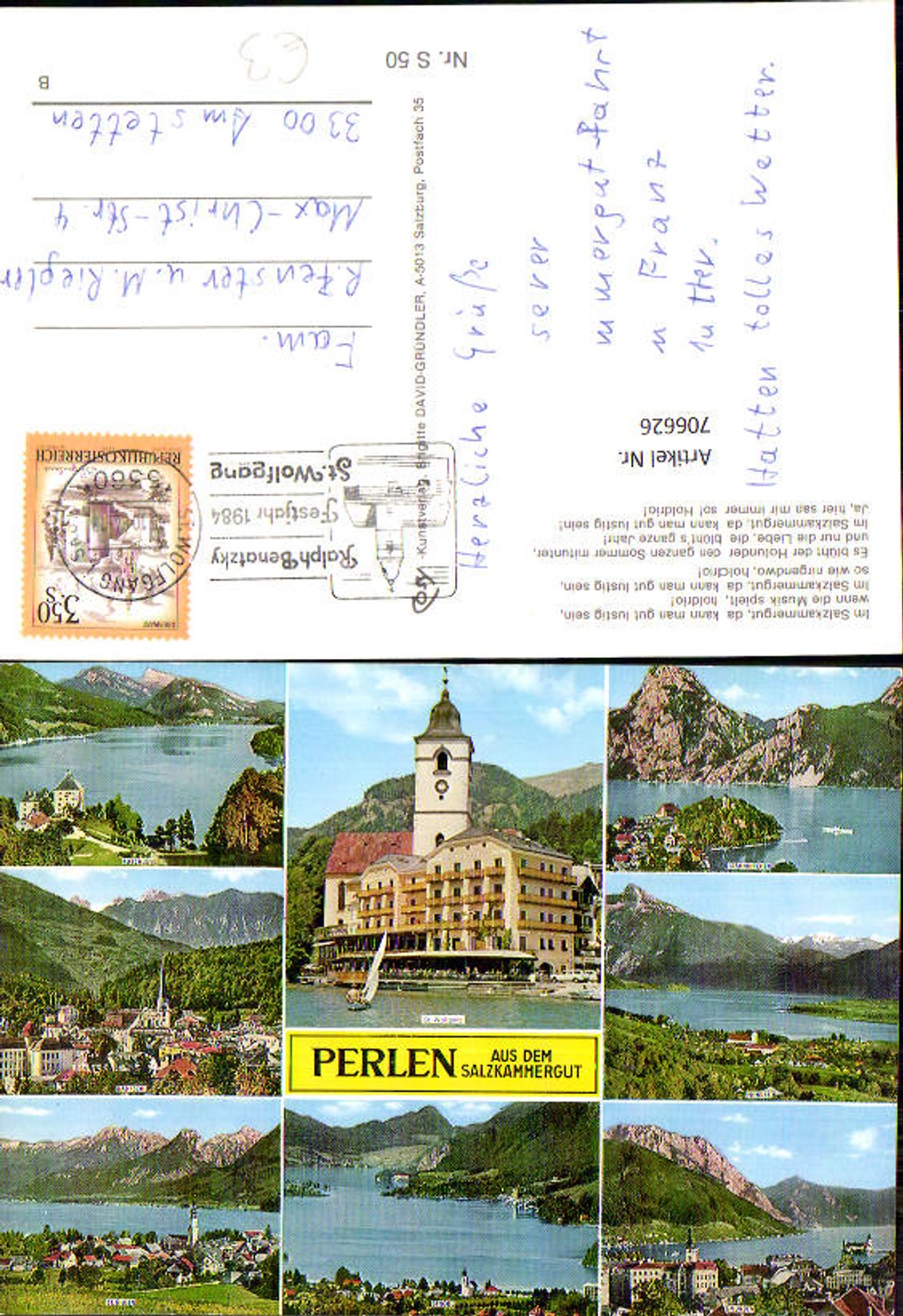 706626 Mehrbild AK Fuschlsee Bad Ischl St Gilgen Mondsee Gmunden Traunkirchen