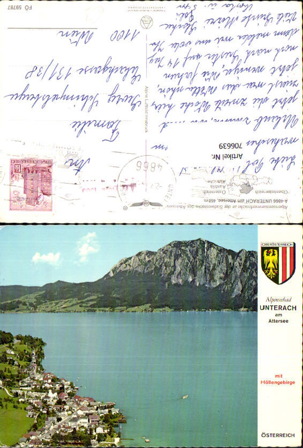 706639 Unterach am Attersee with Höllengebirge mountains