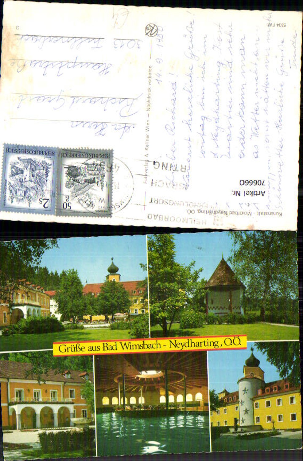 706660 Multi-image postcard Bad Wimsbach Neydharting spa views