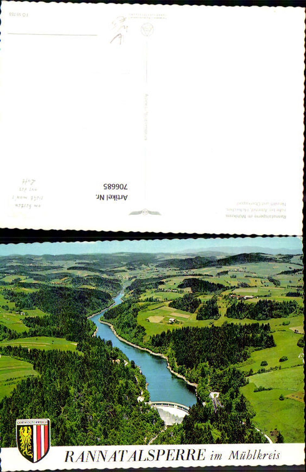706685 Rannatalsperre im Mühlkreis Altenhot Hofkirchen Neustift u. Oberkappel pub Alpine aerial photograph FÖ 55788