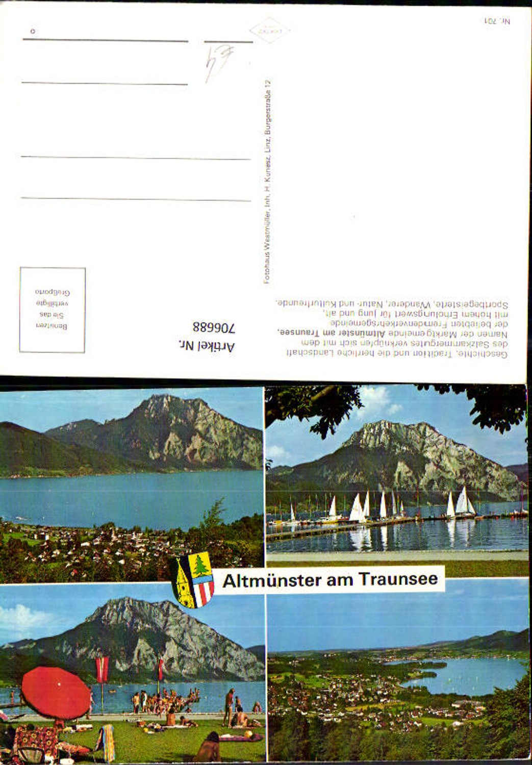 706688 Multi-image AK Altmünster on Lake Traunsee Beach life Sailboats