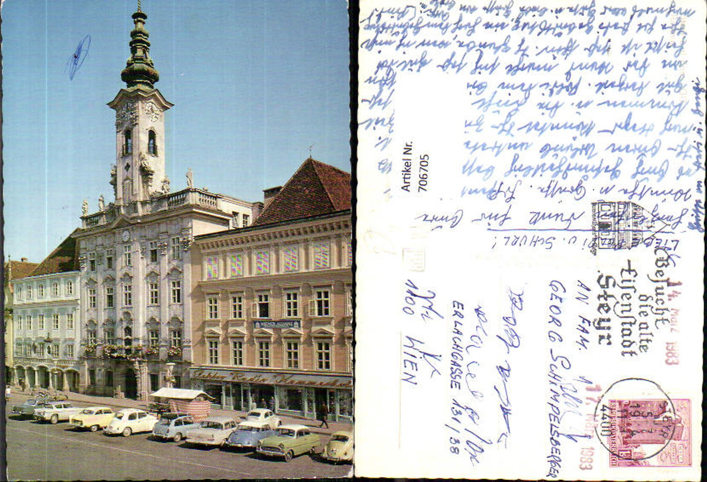 706705 Steyr a.d. Enns Town Hall VW Beetle
