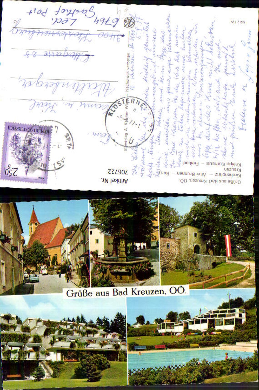 706722 Mehrbild AK Bad Kreuzen Kirche Freibad