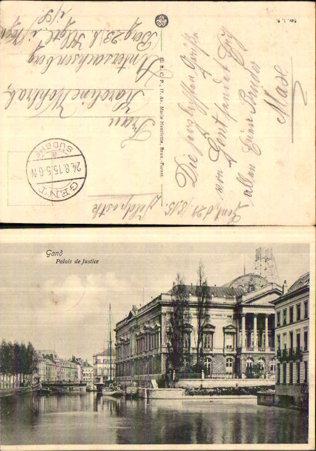 Gand Gent Palais Justice Feldpost Untersachsenberg Berg Klingenthal Sachsenberg