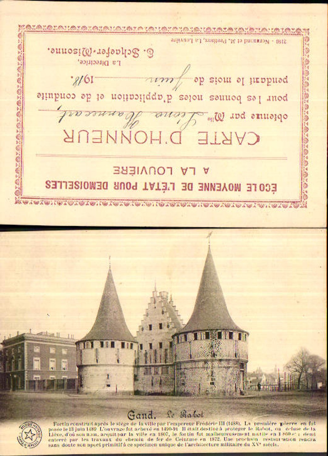 707496 Belgium Gand Gent Le Rabot Geschäftspostkarte La Louviere