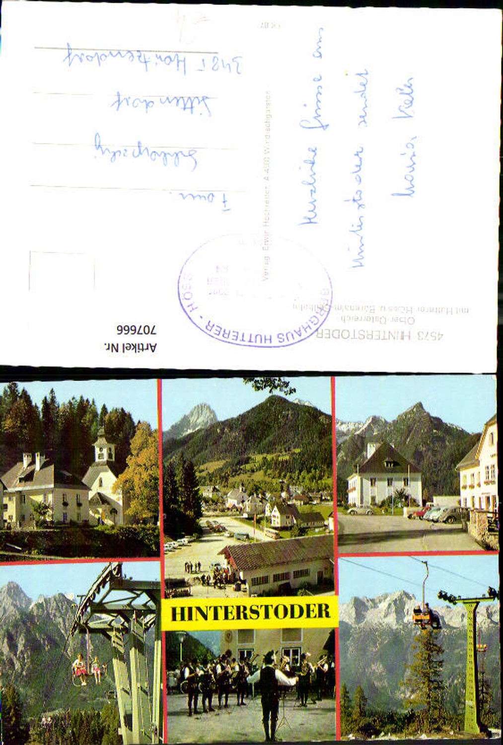 707666 Multi-image AK Hinterstoder with Hutterer Höss and Bärenalm cable car
