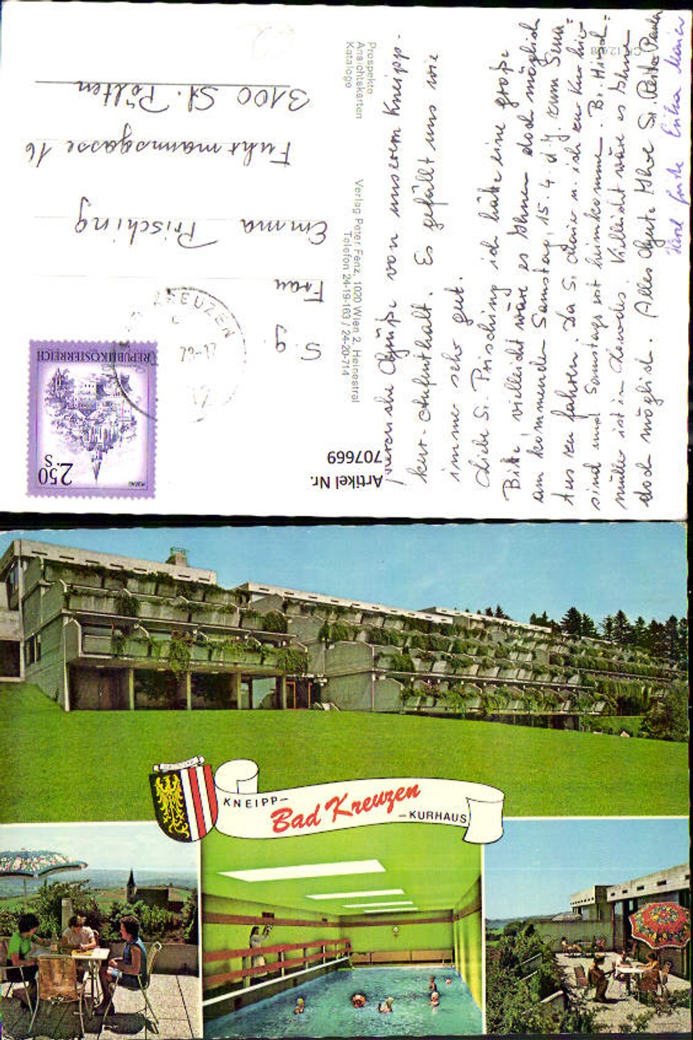 707669 Multi-image postcard Bad Kreuzen Kurhaus