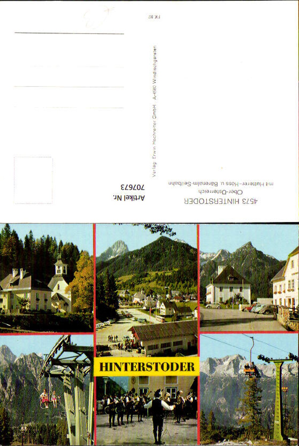 707673 Multi-image AK Hinterstoder Hutterer Höss and Bärenalm cable car