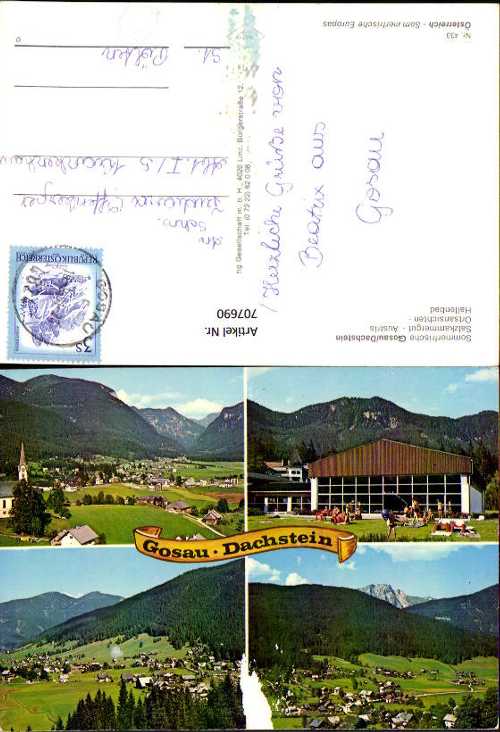 707690 Multi-image AK Gosau Dachstein Town views Indoor swimming pool