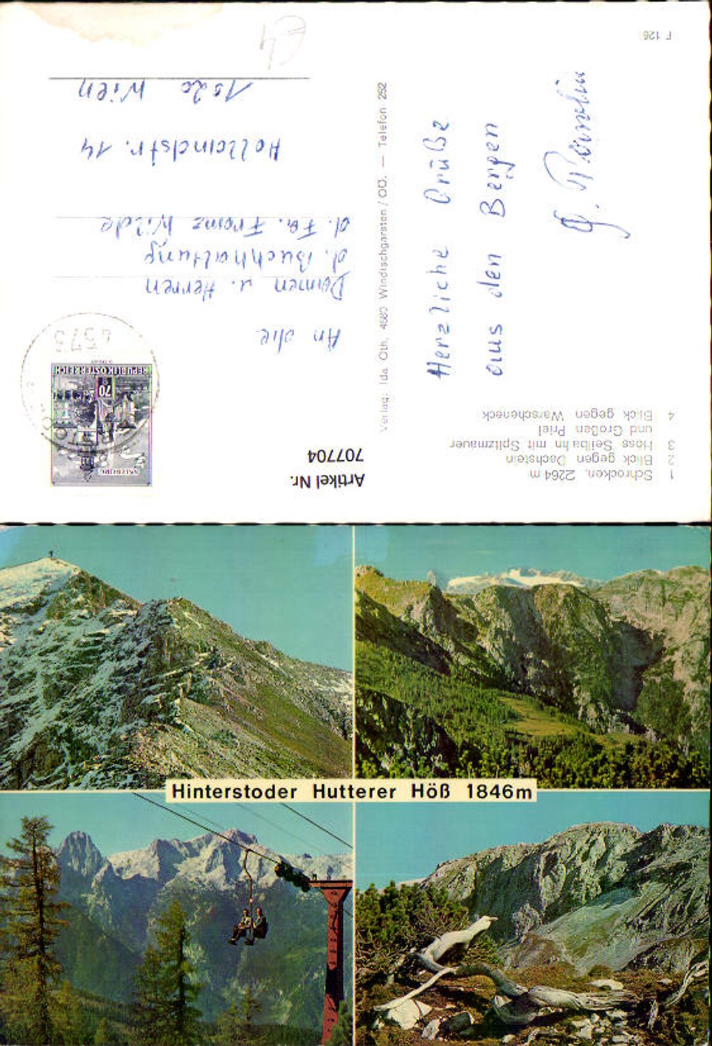 707704 Multi-image AK Hinterstoder Hutterer Höss chairlift summit cross