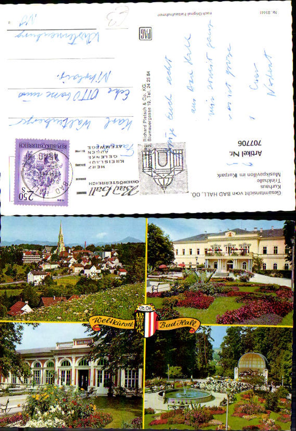 707706 Mehrbild AK Bad Hall Kurhaus Trinkhalle Musikpavillon im Kurpark
