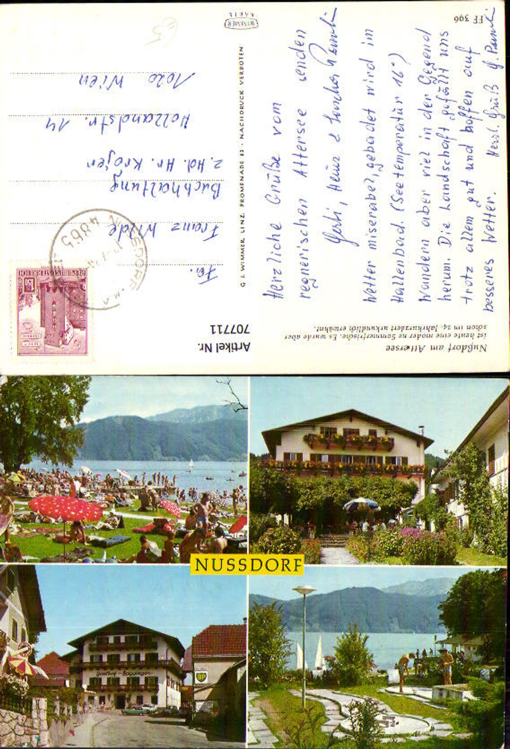 707711 Multi-image AK Nussdorf am Attersee Gasthof Ragginger Minigolf