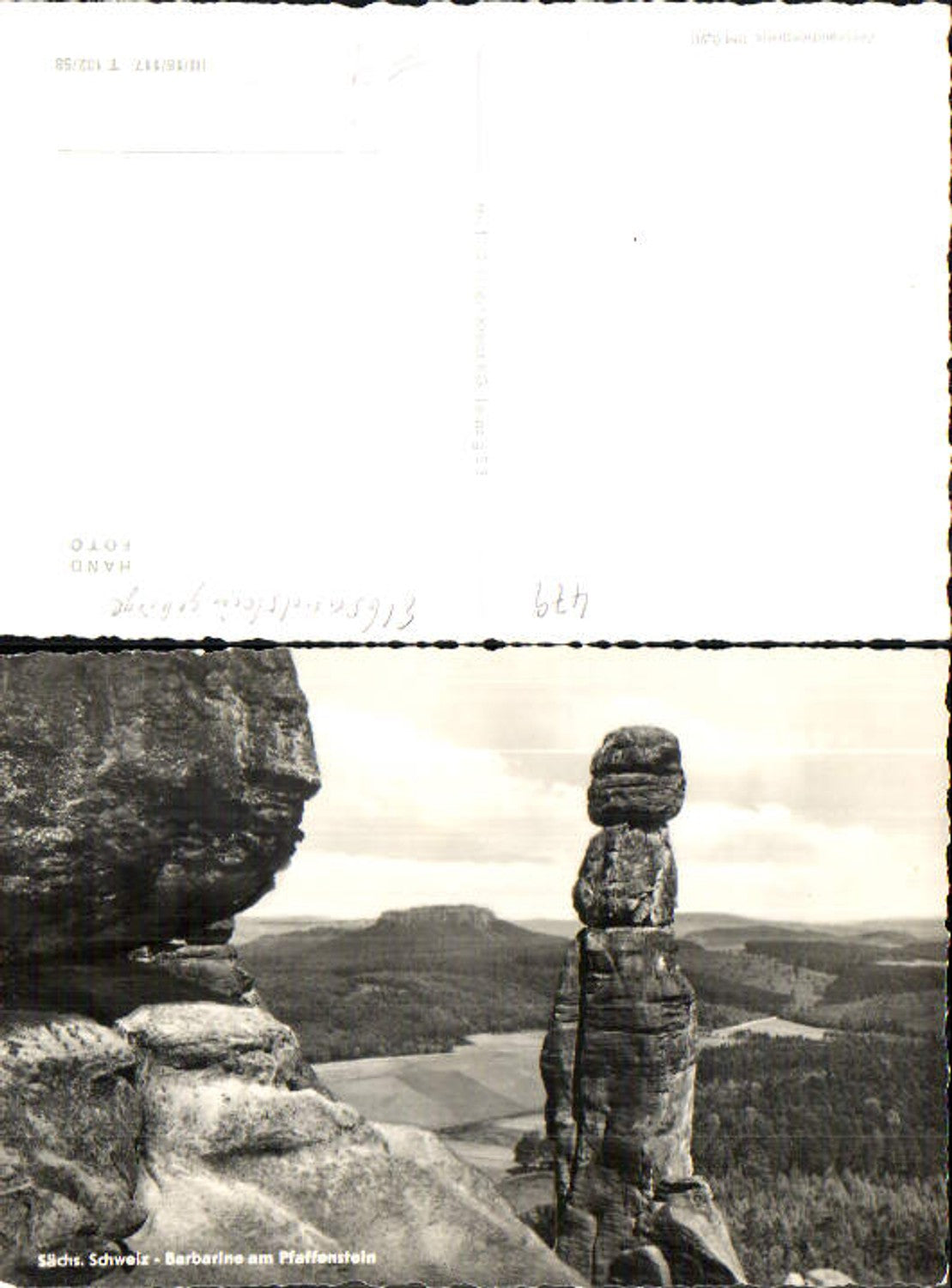 708196 Sächsische Schweiz Pfaffenstein Barbarine Königstein