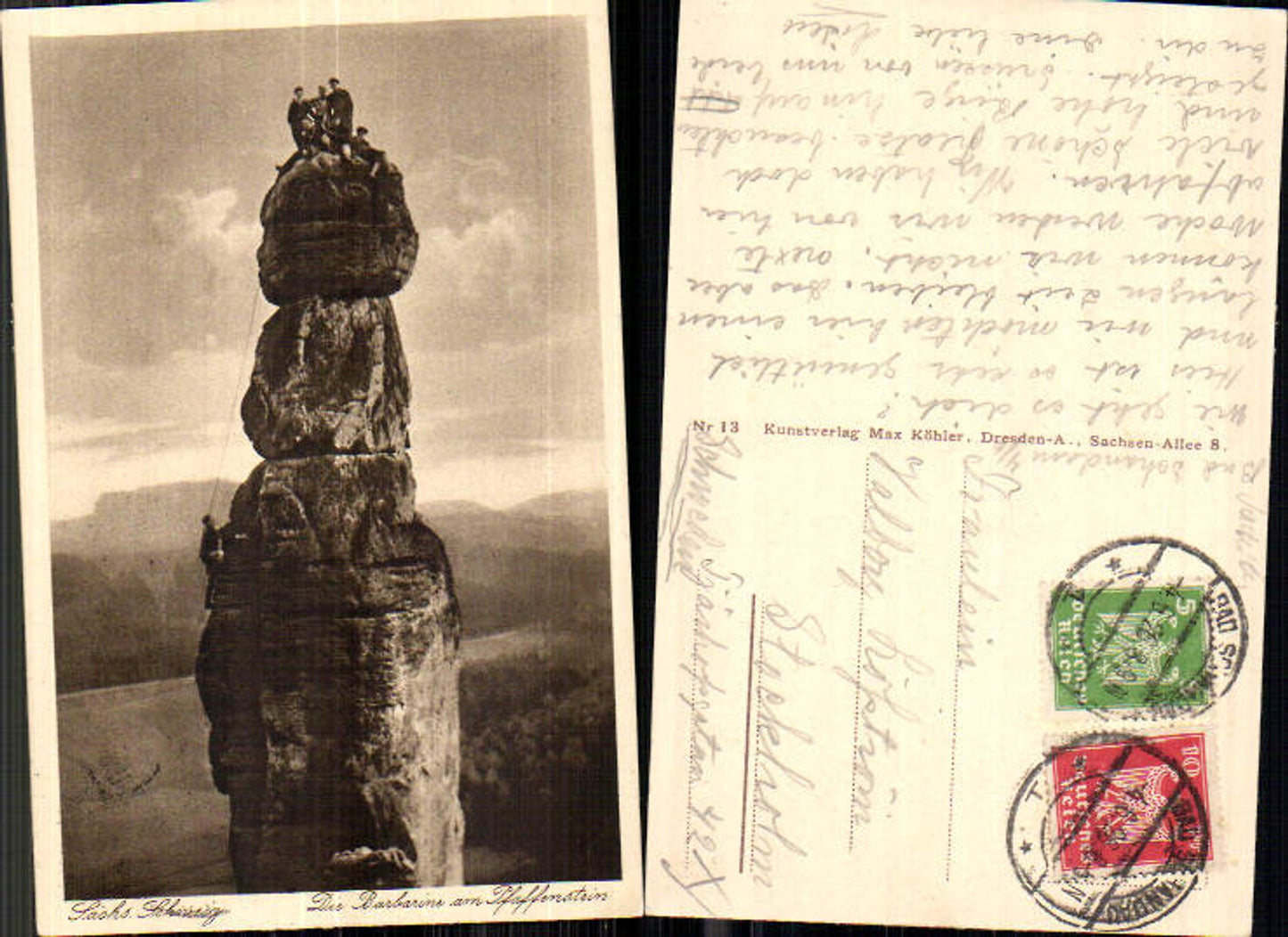 708242 Sächsische Schweiz Pfaffenstein Barbarine Königstein