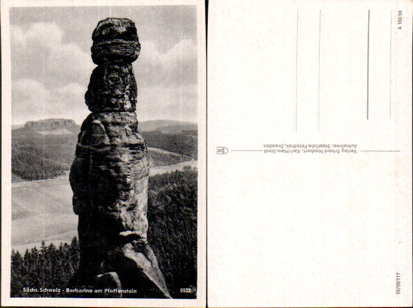 708265 Sächsische Schweiz Pfaffenstein Barbarine Königstein