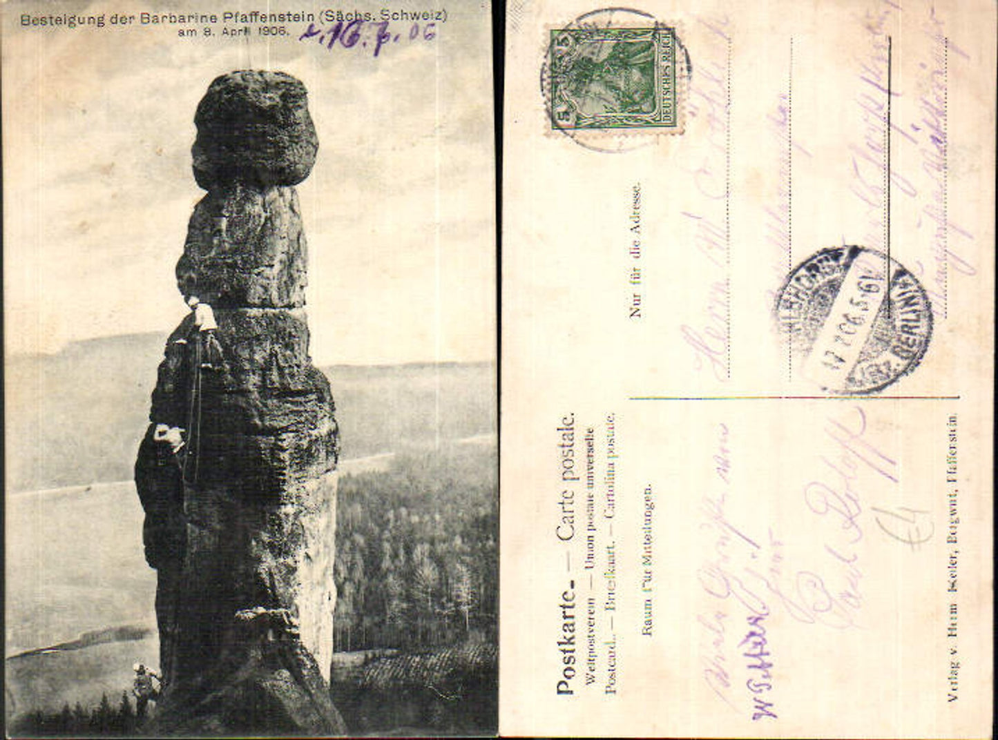 708271 Sächsische Schweiz Pfaffenstein Barbarine Königstein