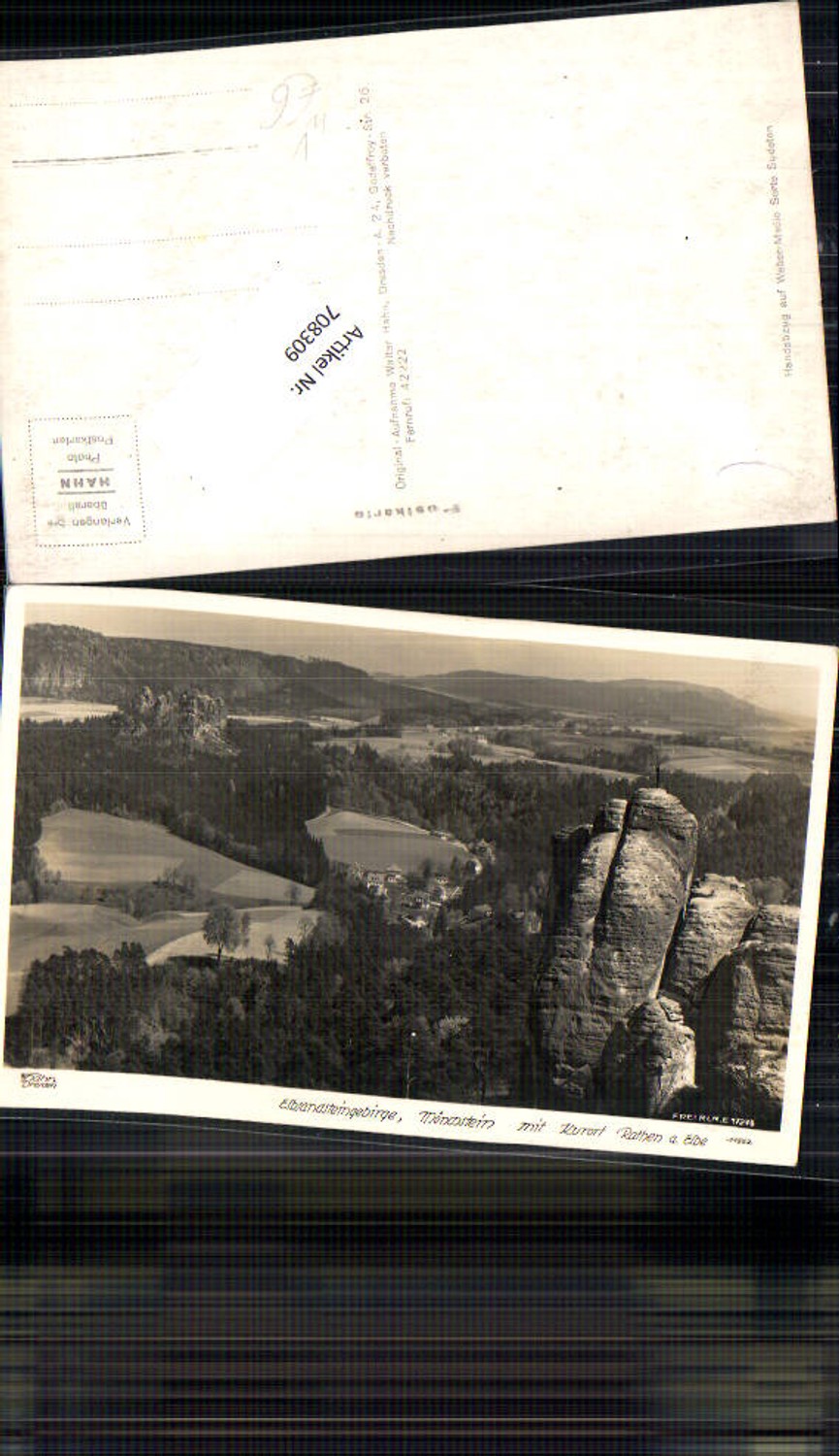708309 Walter Hahn 11562 Elbsandsteingebirge Mönchstein Rathen Schandau