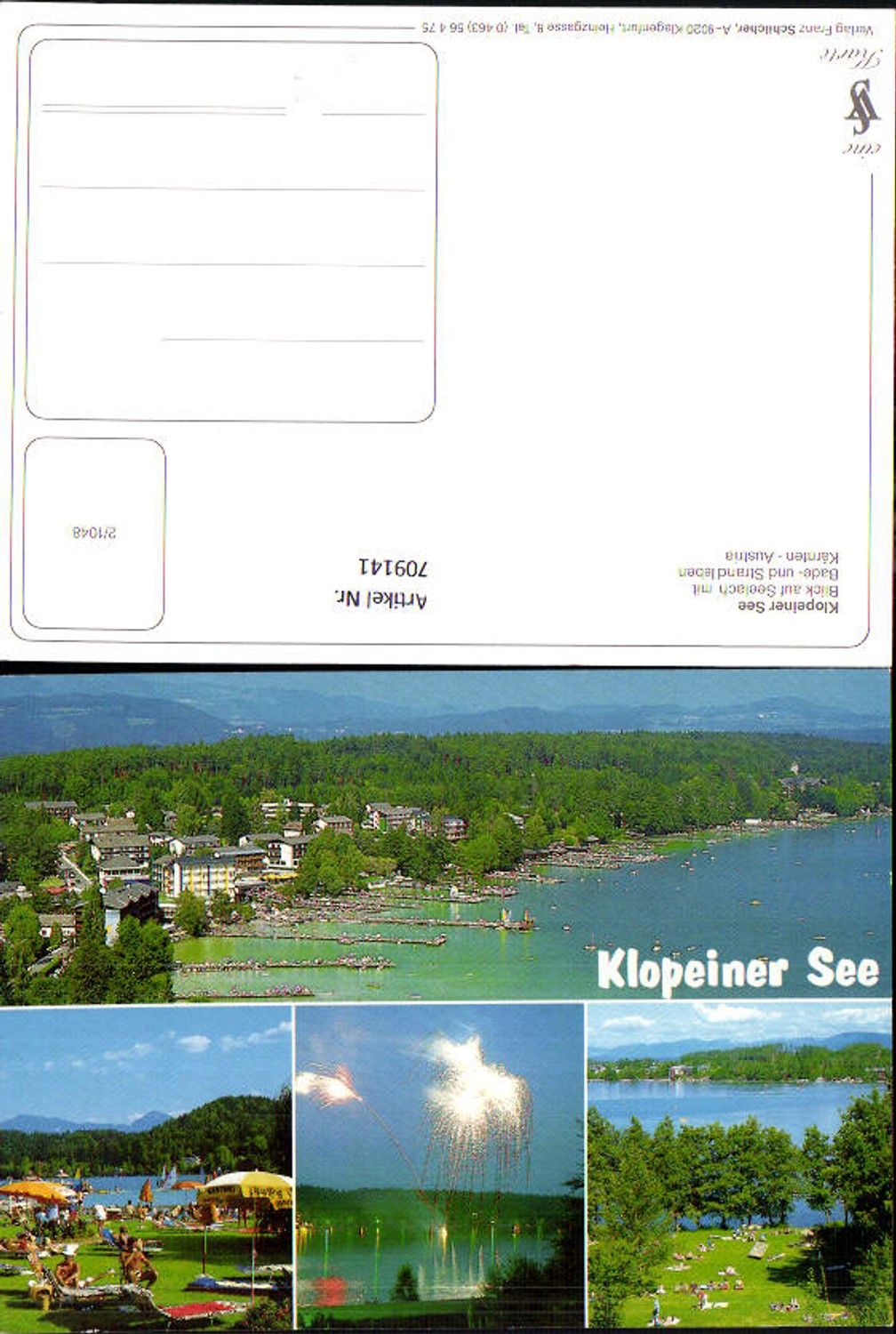709141 Multi-image AK Klopeiner See Seelach Beach life Fireworks Klopeinersee