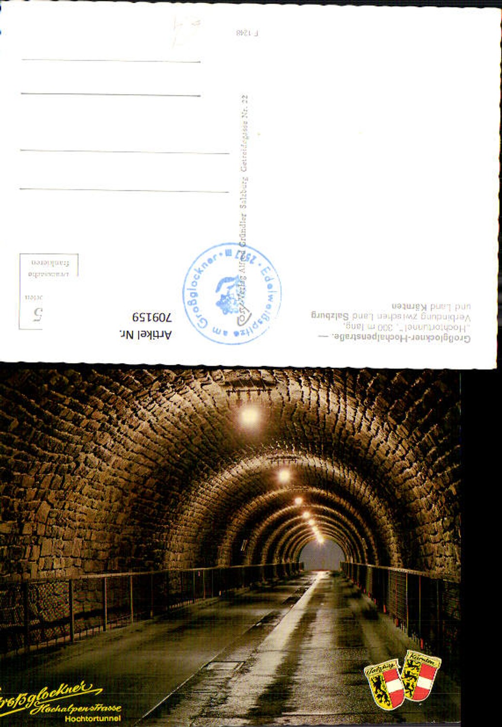 709159 Grossglockner High Alpine Road Hochtor Tunnel Heiligenblut Border Carinthia Salzburg