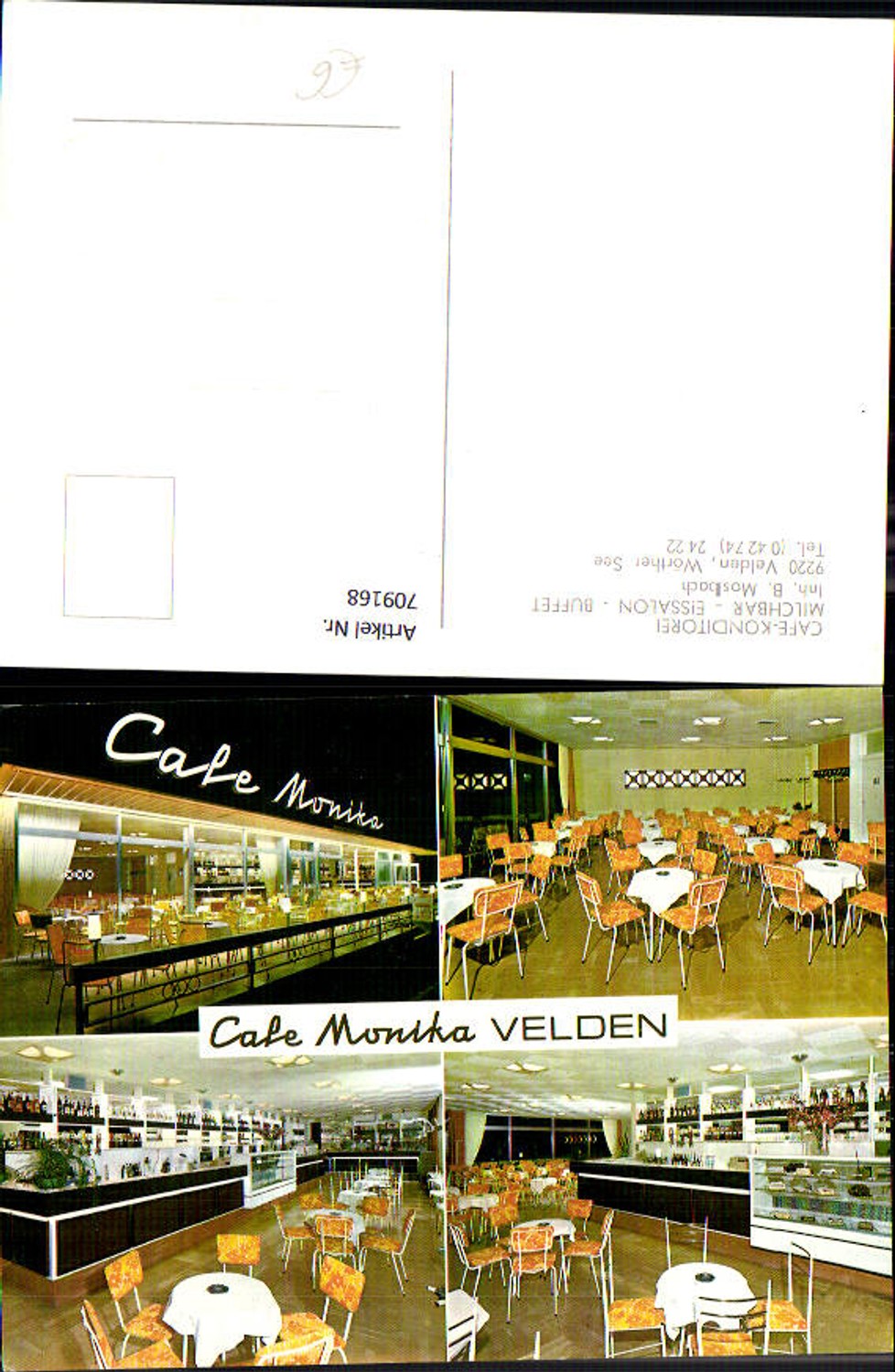 709168 Mehrbild AK Velden Cafe Monika Ansichten