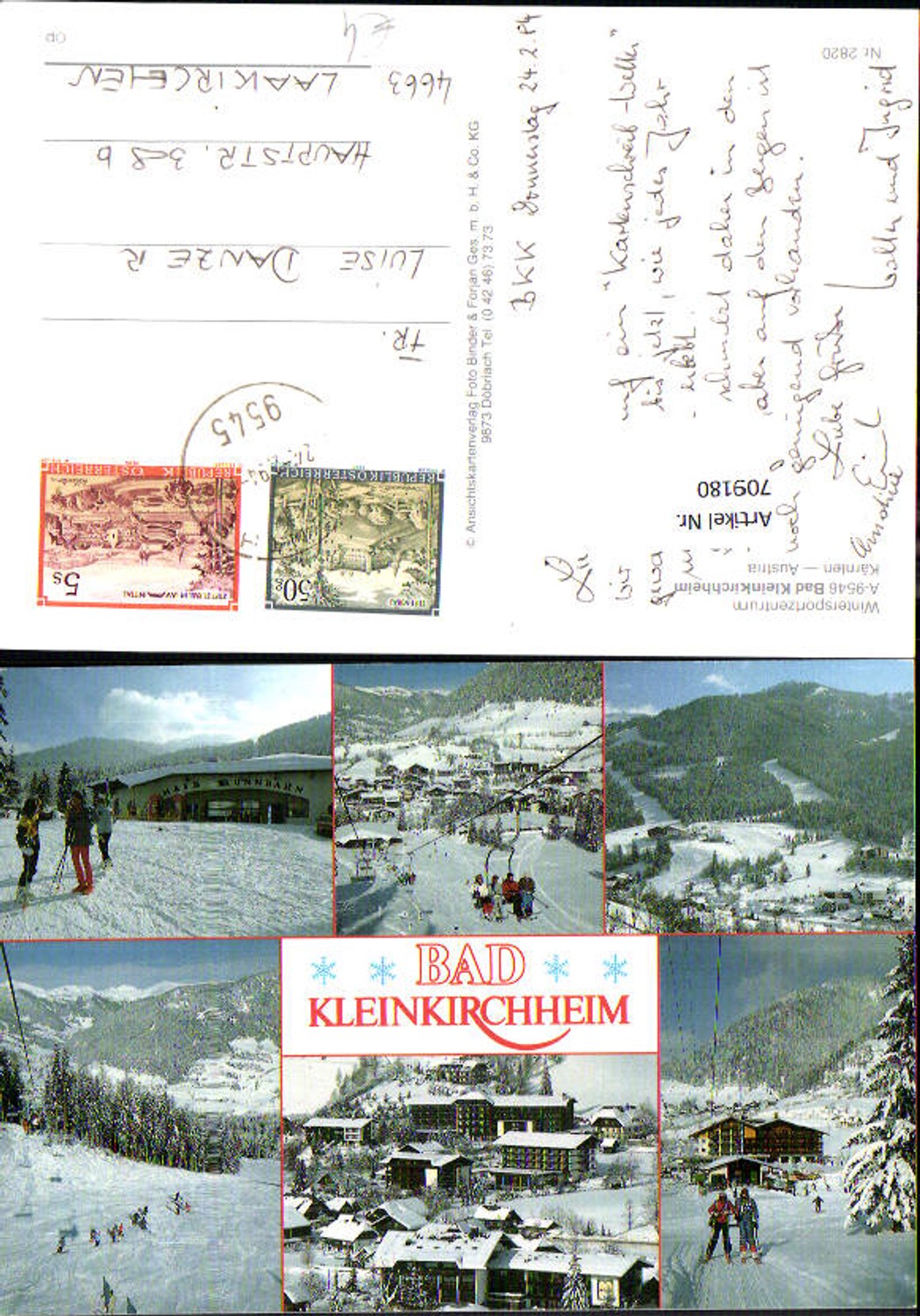 709180 Multi-image AK Bad Kleinkirchheim Winter sports Maibrunnbahn