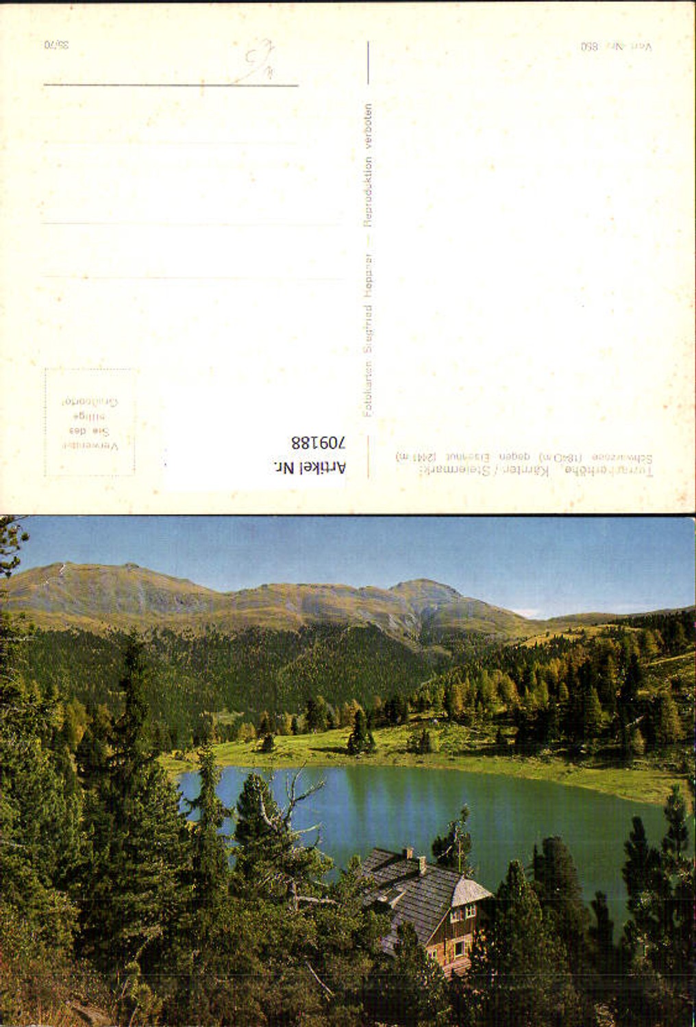 709188 Turracherhöhe Schwarzsee opposite Eisenhut Reichenau in Carinthia