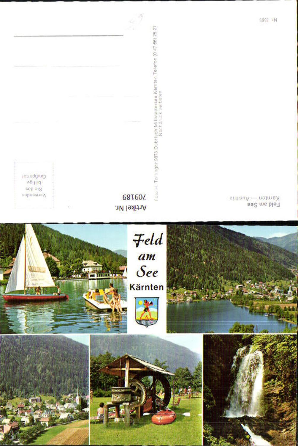 709189 Feld am See Sailboat Waterfall Pedal boat