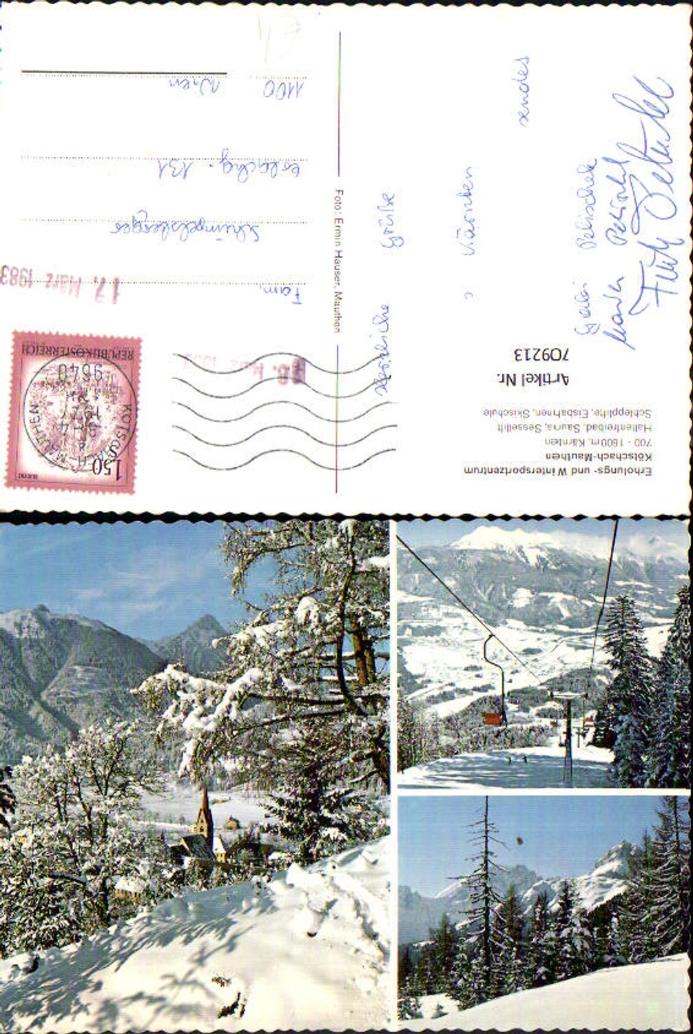 709213 Mehrbild AK Kötschach-Mauthen Wintersport