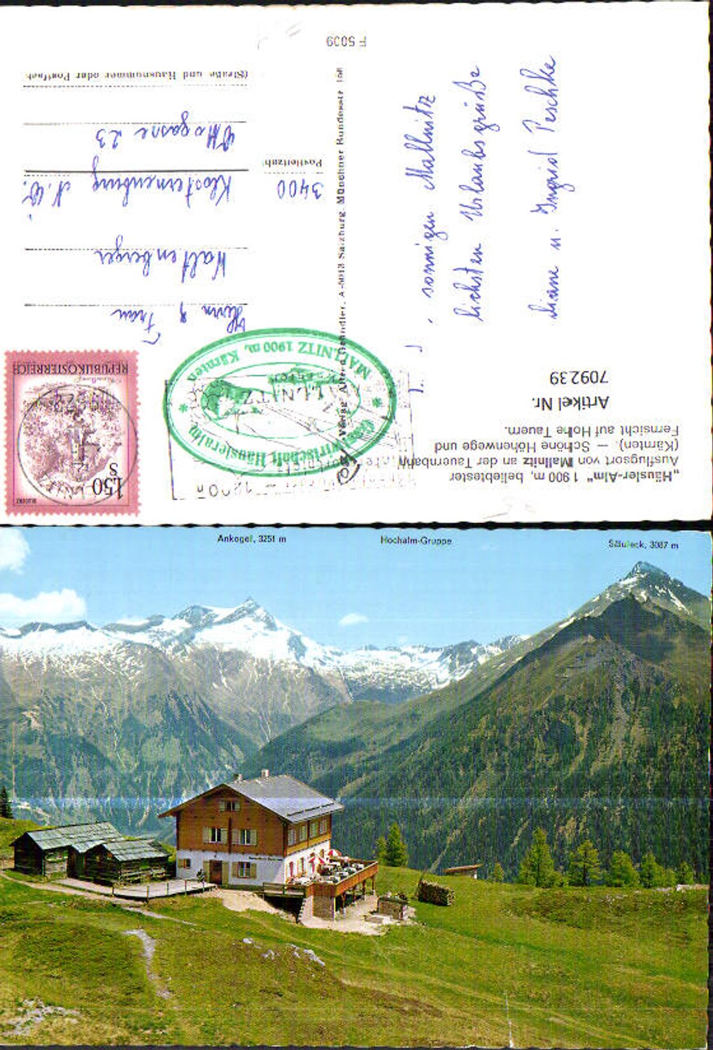 709239 Mallnitz Häusleralm mit Blick auf Hohe Tauern