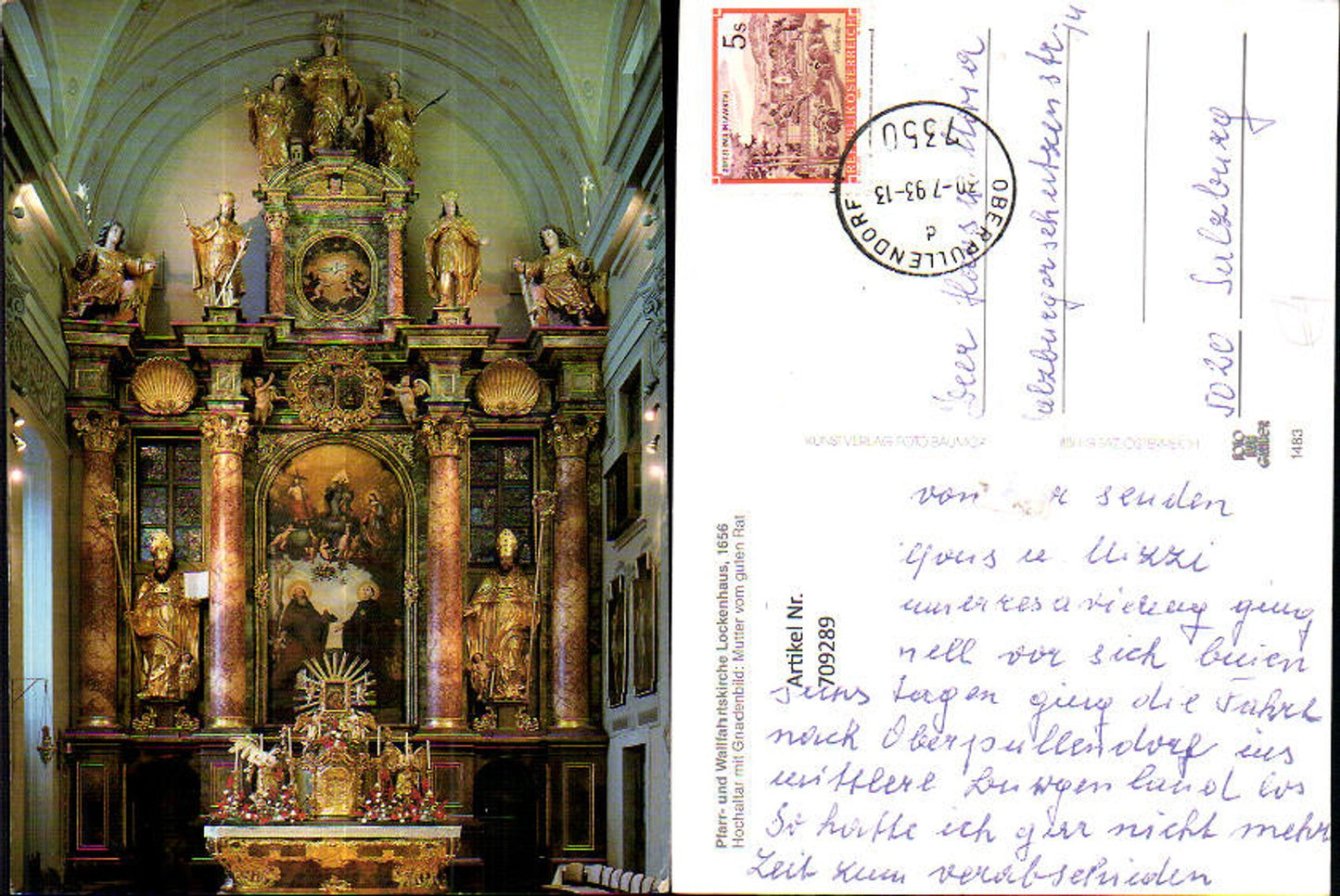 709289 Wallfahrtskirchen Lockenhaus Hochaltar m. Gnadenbild