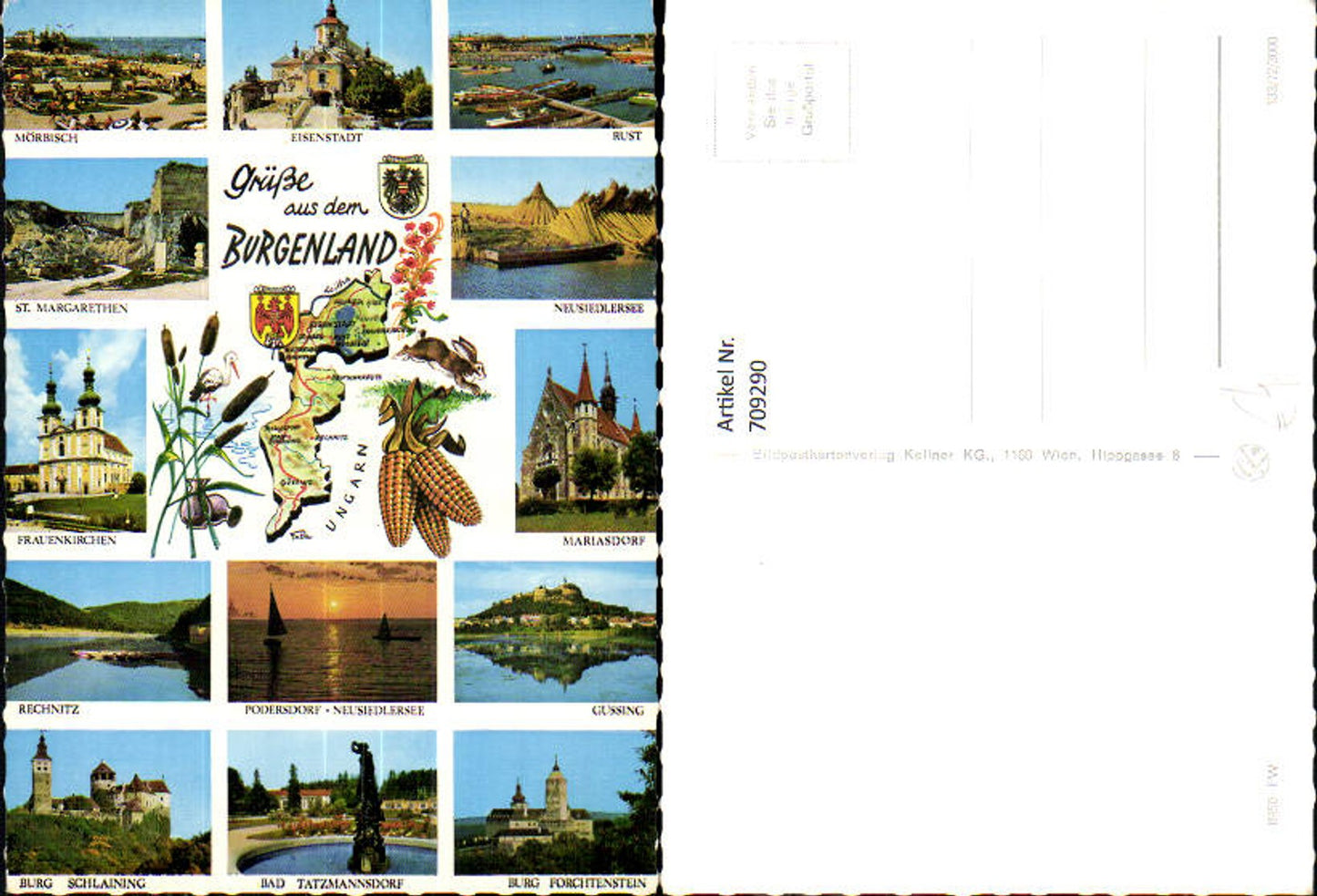 709290 Lagekarte Burgenland Bad Tatzmannsdorf Rechnitz Eisenstadt